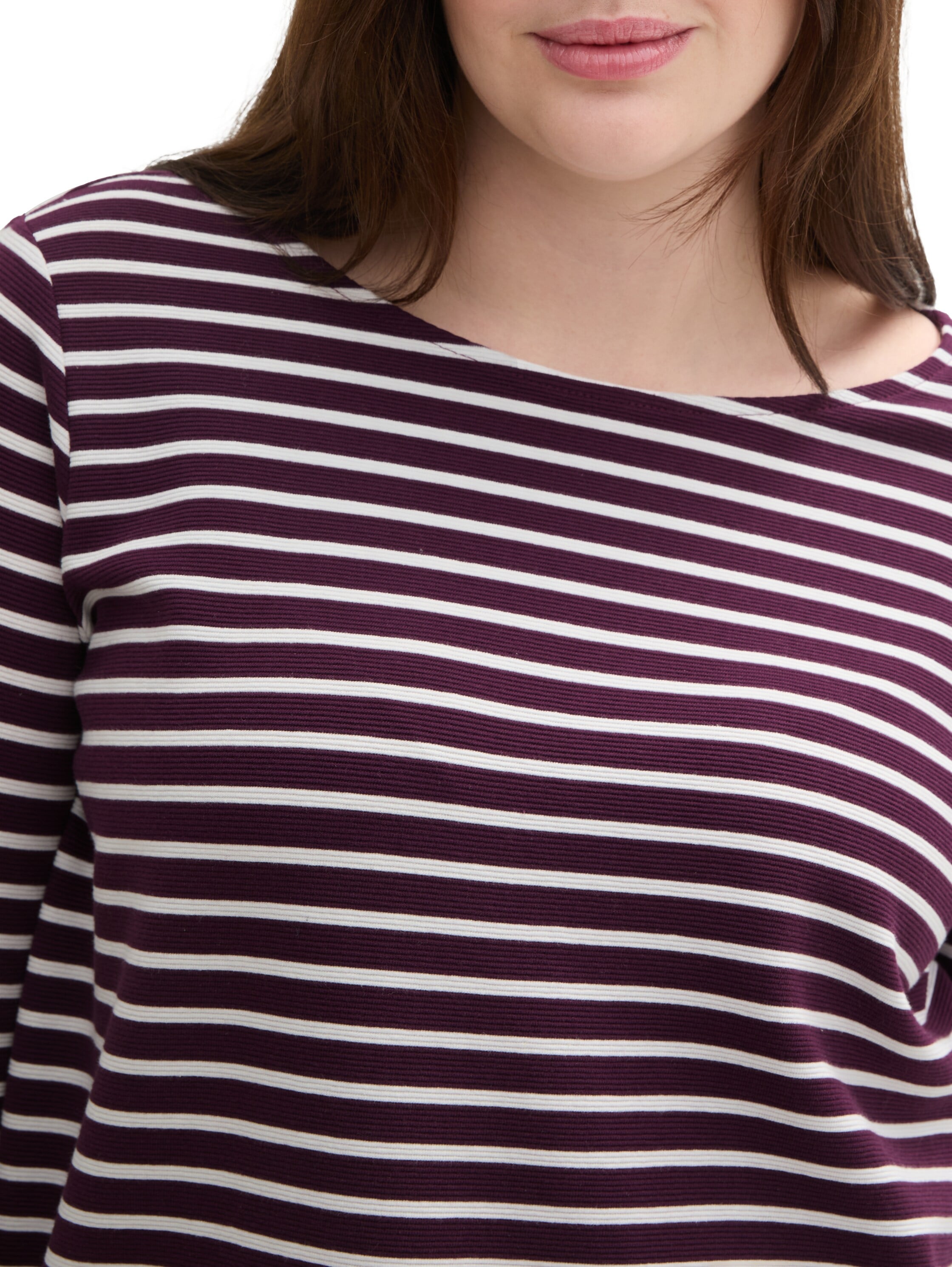 TOM TAILOR PLUS 3/4-Arm-Shirt »OTTOMA«, mit Streifenmuster