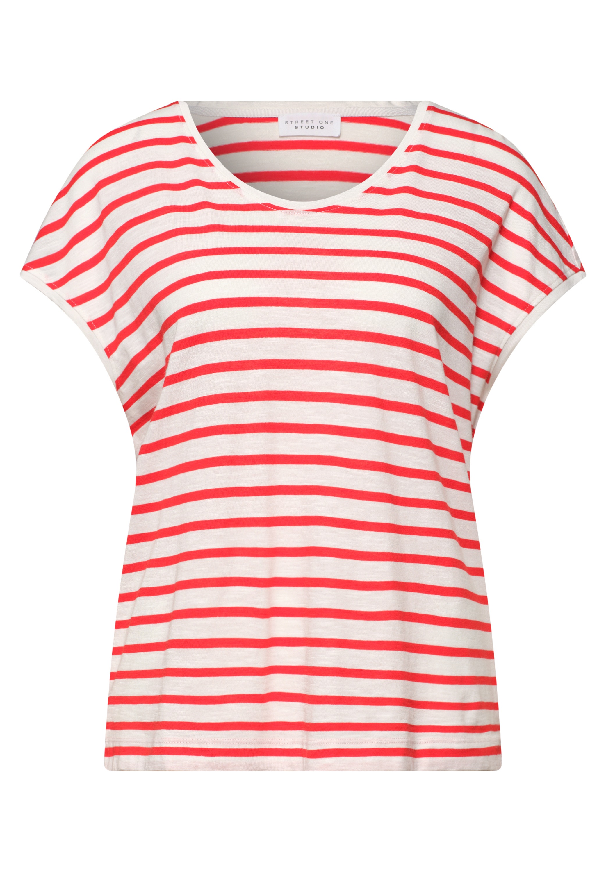 STREET ONE STUDIO V-Shirt im Streifen-Design