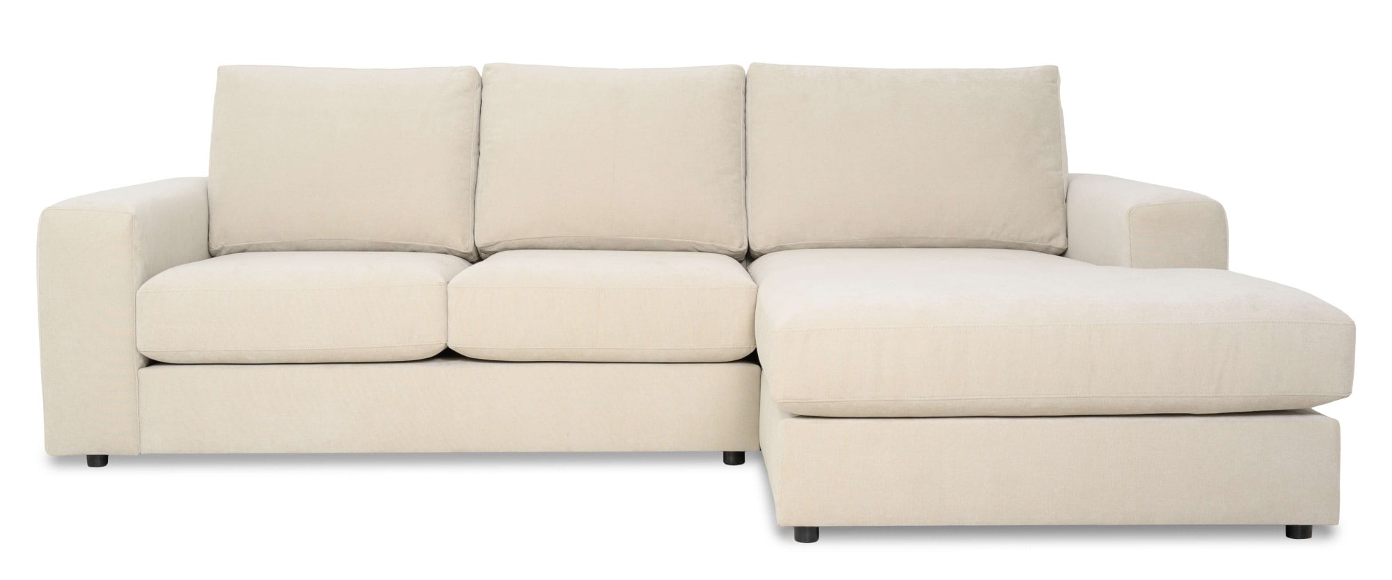 OTTO home Ecksofa »Nivette, weiches Chenille« Breite 269 cm, L-Form, bodentief, mit Wellenunterfederung