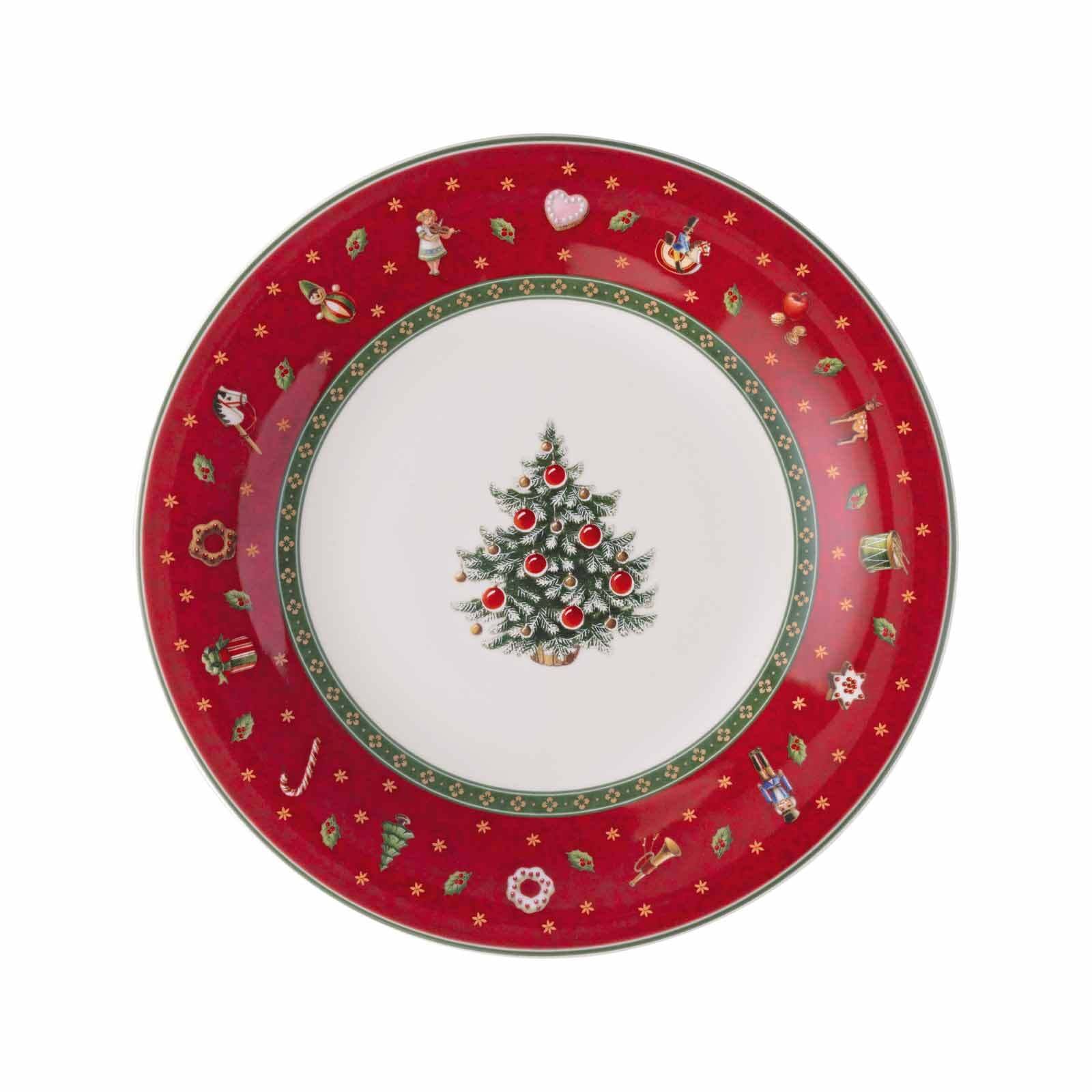 Frühstücksteller VILLEROY & BOCH "Frühstücksteller Toy's Delight ø 21,5 cm rot", rot, L:21,5cm, Speiseteller