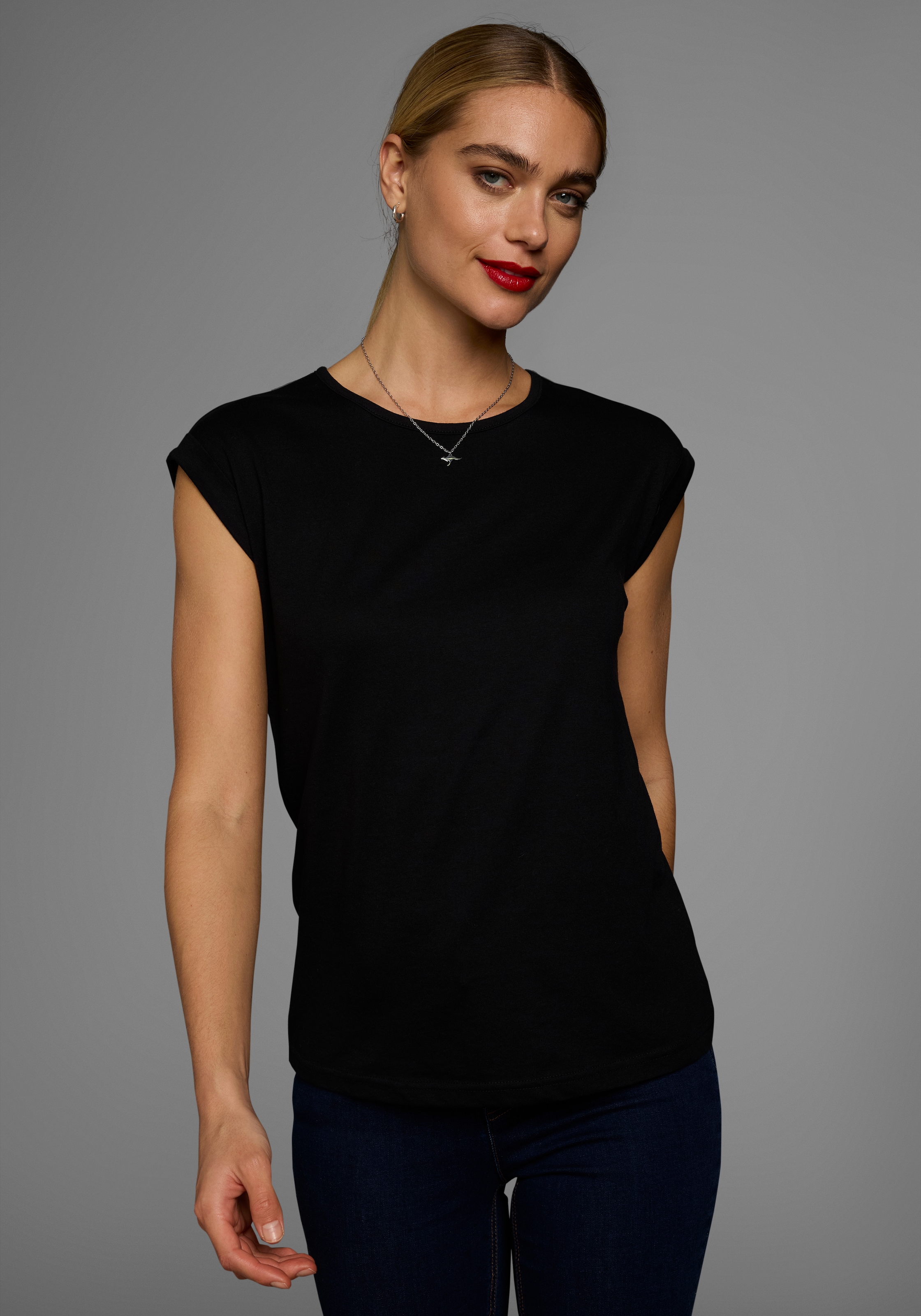 Boysens T-Shirt "in vielen Farben & großen Größen" Kurzarm, unifarben, Rundhals, für Freizeit und Alltag