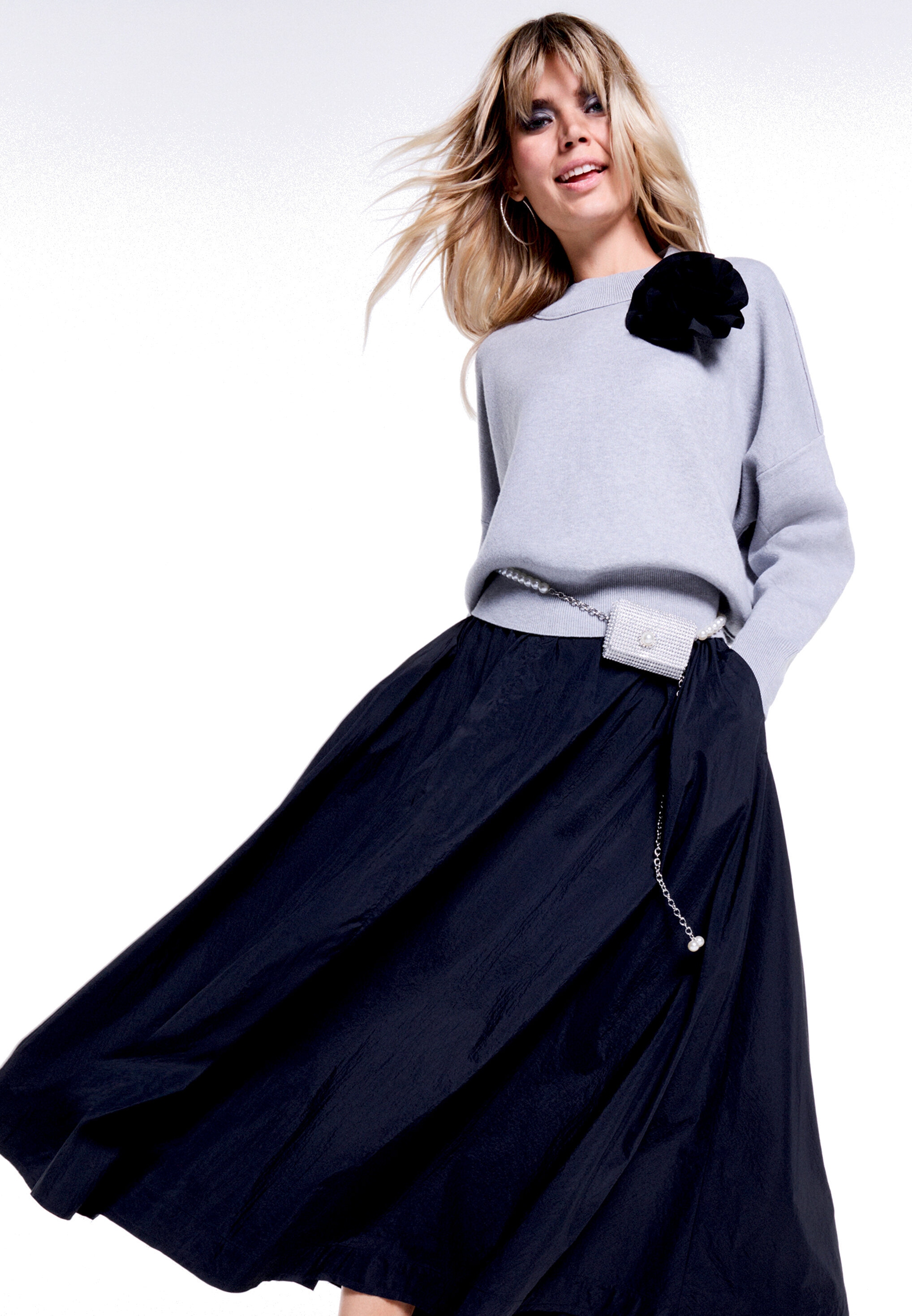 Cartoon Strickpullover »Damen mit Rundhalsausschnitt« 1 Stk.