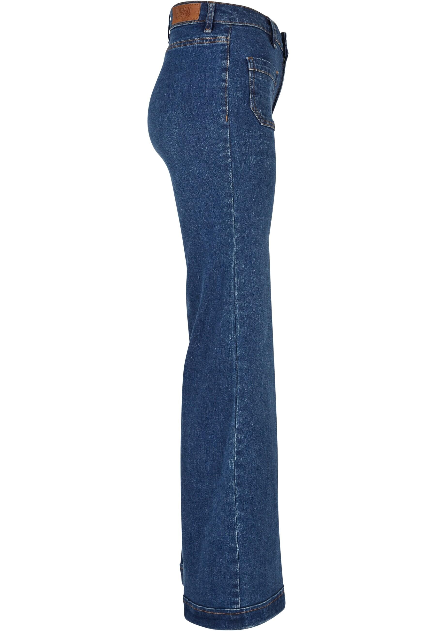 URBAN CLASSICS Bequeme Jeans »Urban Classics Damen Ladies Vintage Flared Denim Pants«, (1 tlg.)