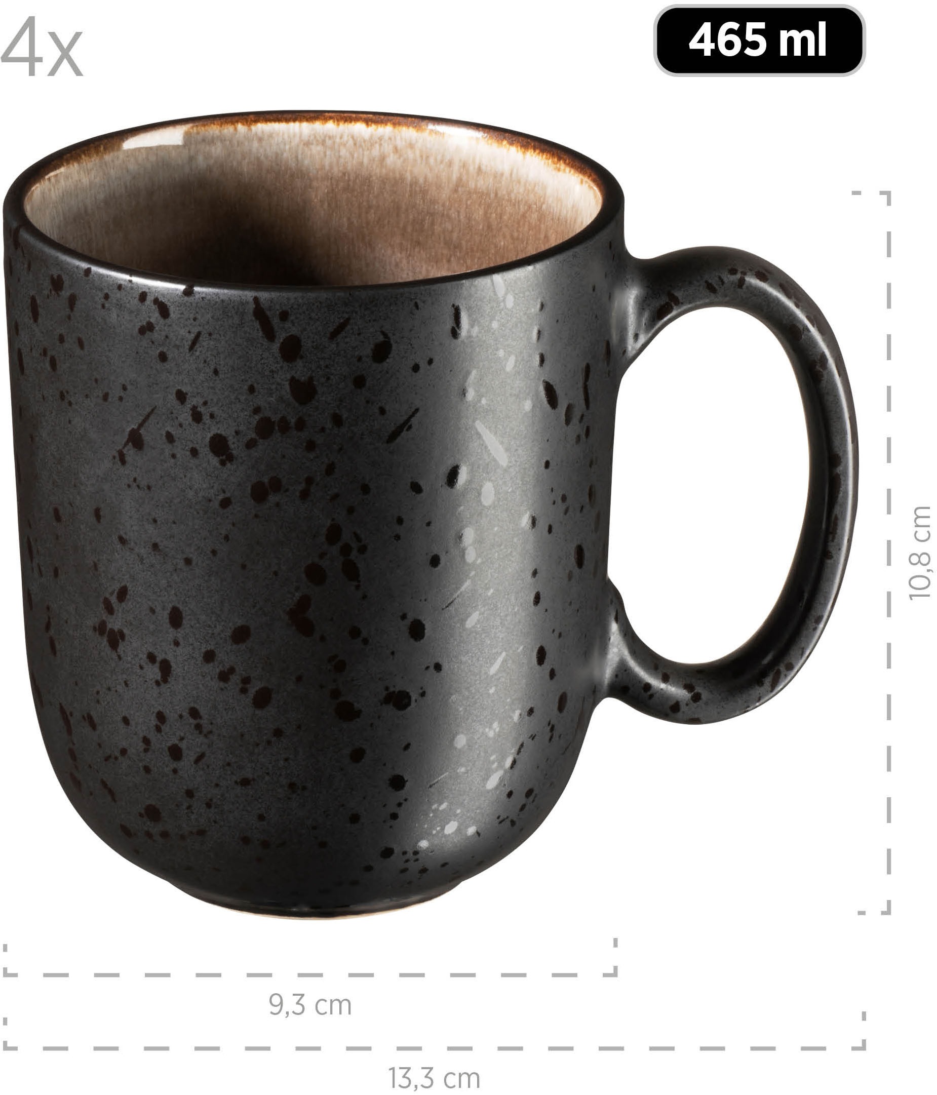 MÄSER Becher »NIARA, Kaffeebecher-Set, Steinzeug«