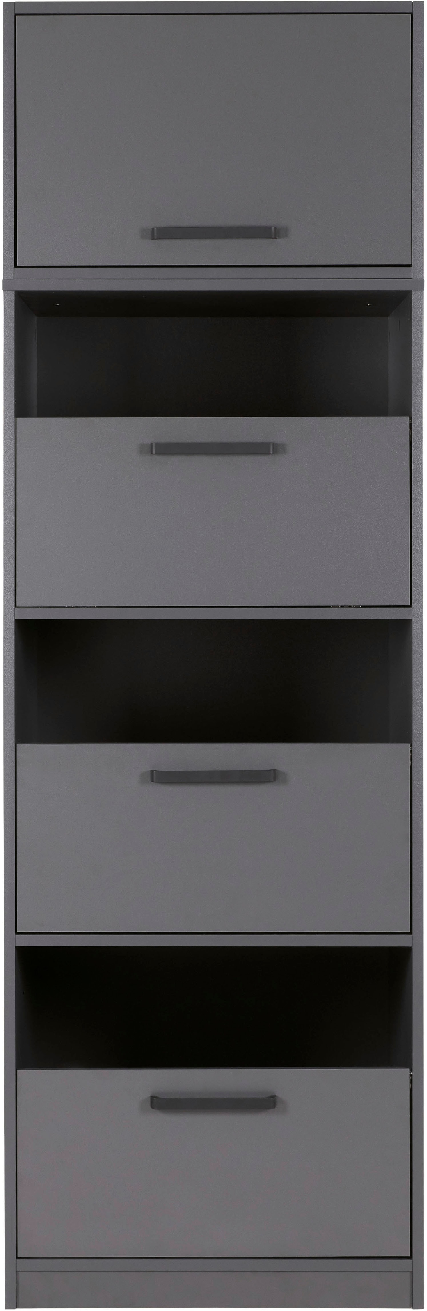 Inter Link Wäscheschrank "Norela, 2-tlg. Schrank mit Wäscheeinwurf, softclose, 67 x 68 x 208 cm" 1 Stk. tlg. Hauswirtschaftsraum, höhenverstellbare Füße, Klappbare Türen
