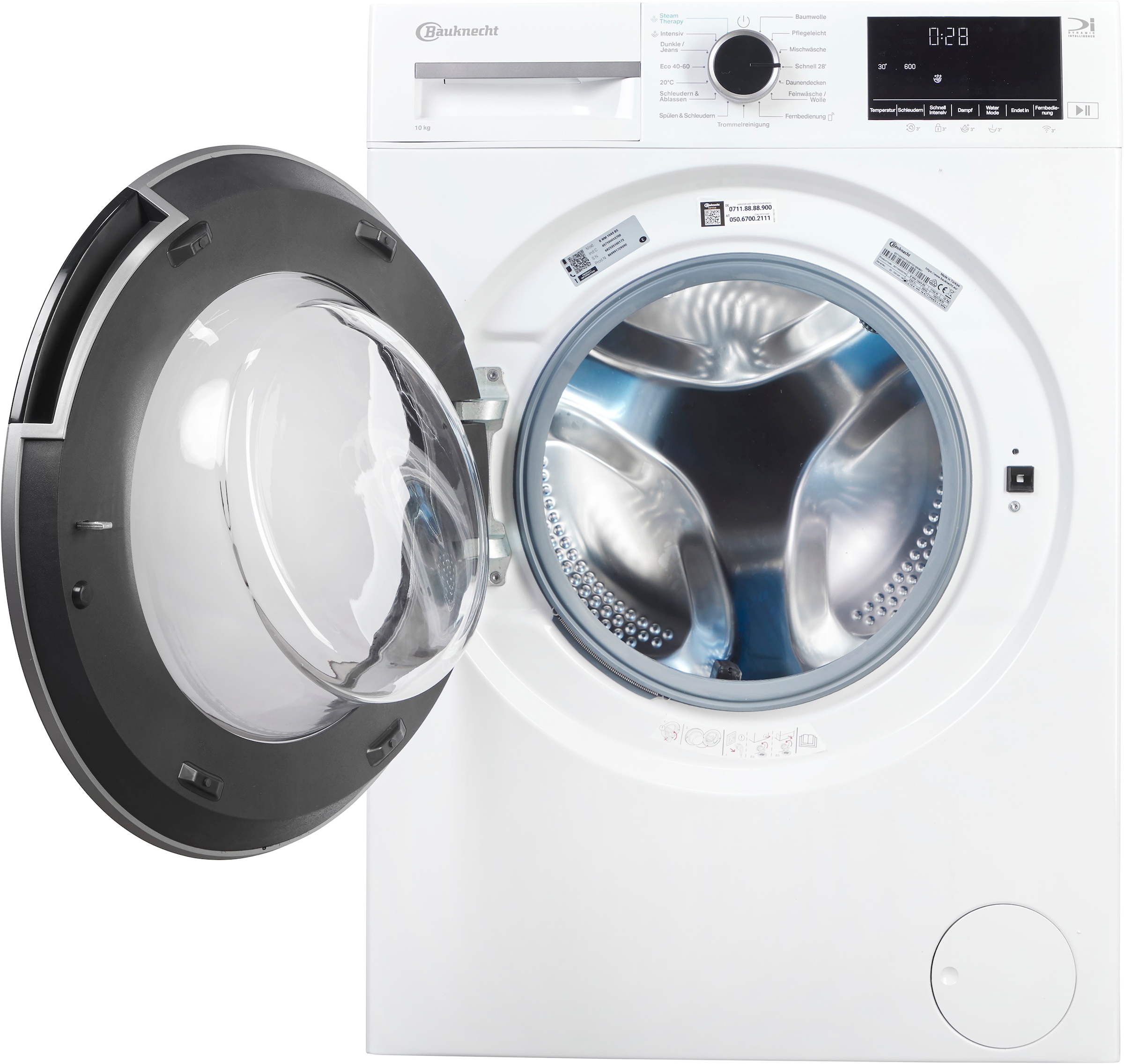 BAUKNECHT Waschmaschine »B WM 10A9 BS« 10 kg 1400 U/min Adaptive Wash – Intelligente Anpassung für perfekte Waschergebnisse