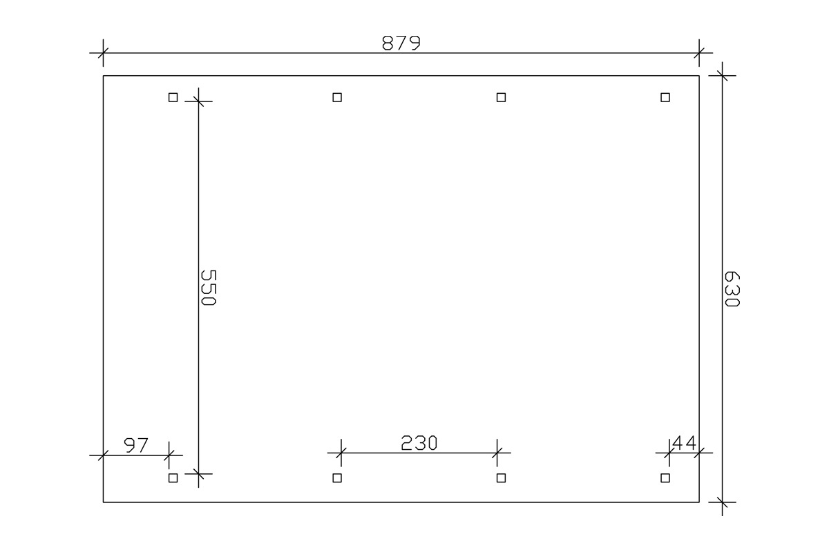 Skanholz Doppelcarport »Wendland« Massivholz 550 cm natur