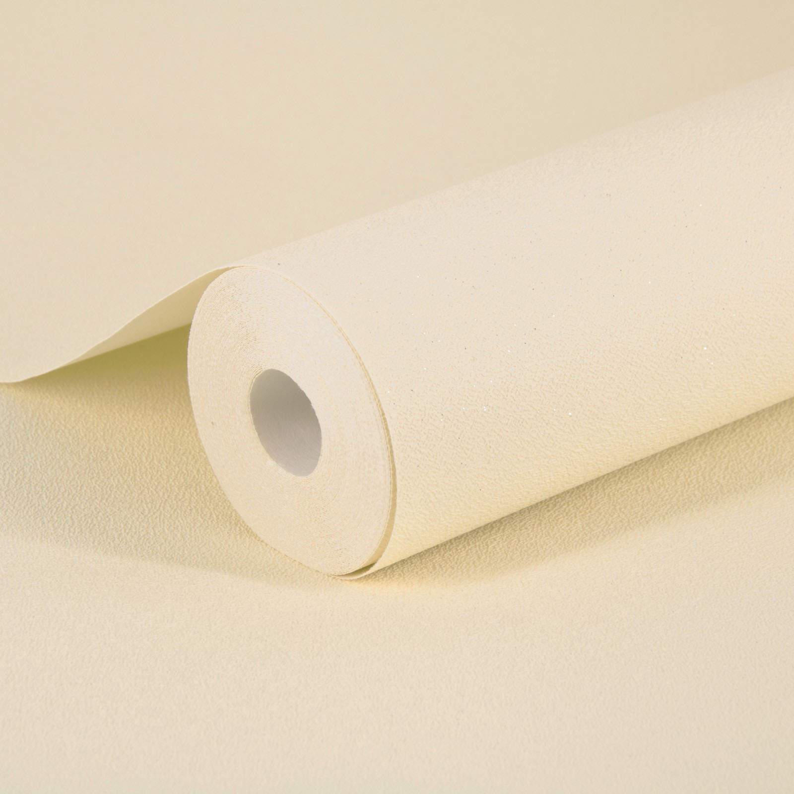 Thumbnail - WOW Vliestapete "Basic Glitzer ecru" uni geprägt FSC zertifiziert, mit lebhaftem Druck, 10 Meter Länge