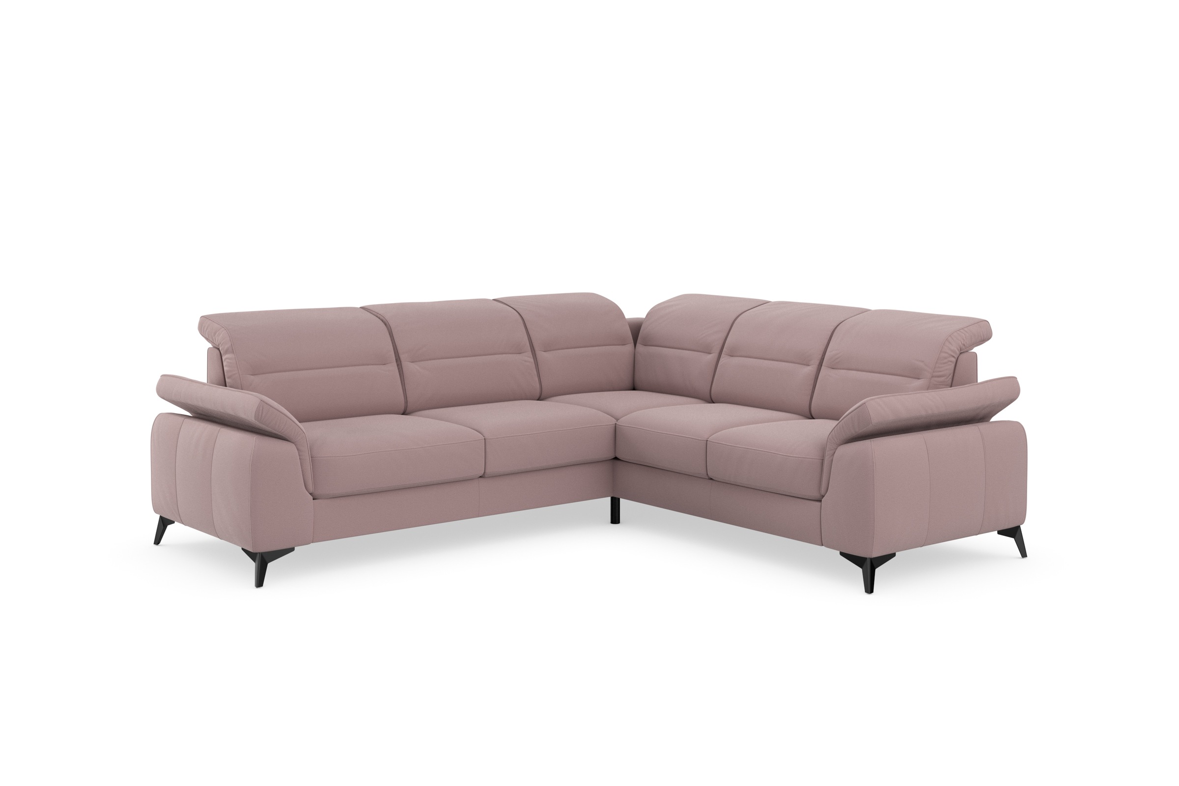 sit&more Ecksofa »Sinatra L-Form«, optinal mit Kopfteilverstellung und Armteilfunktion, Metallfüße