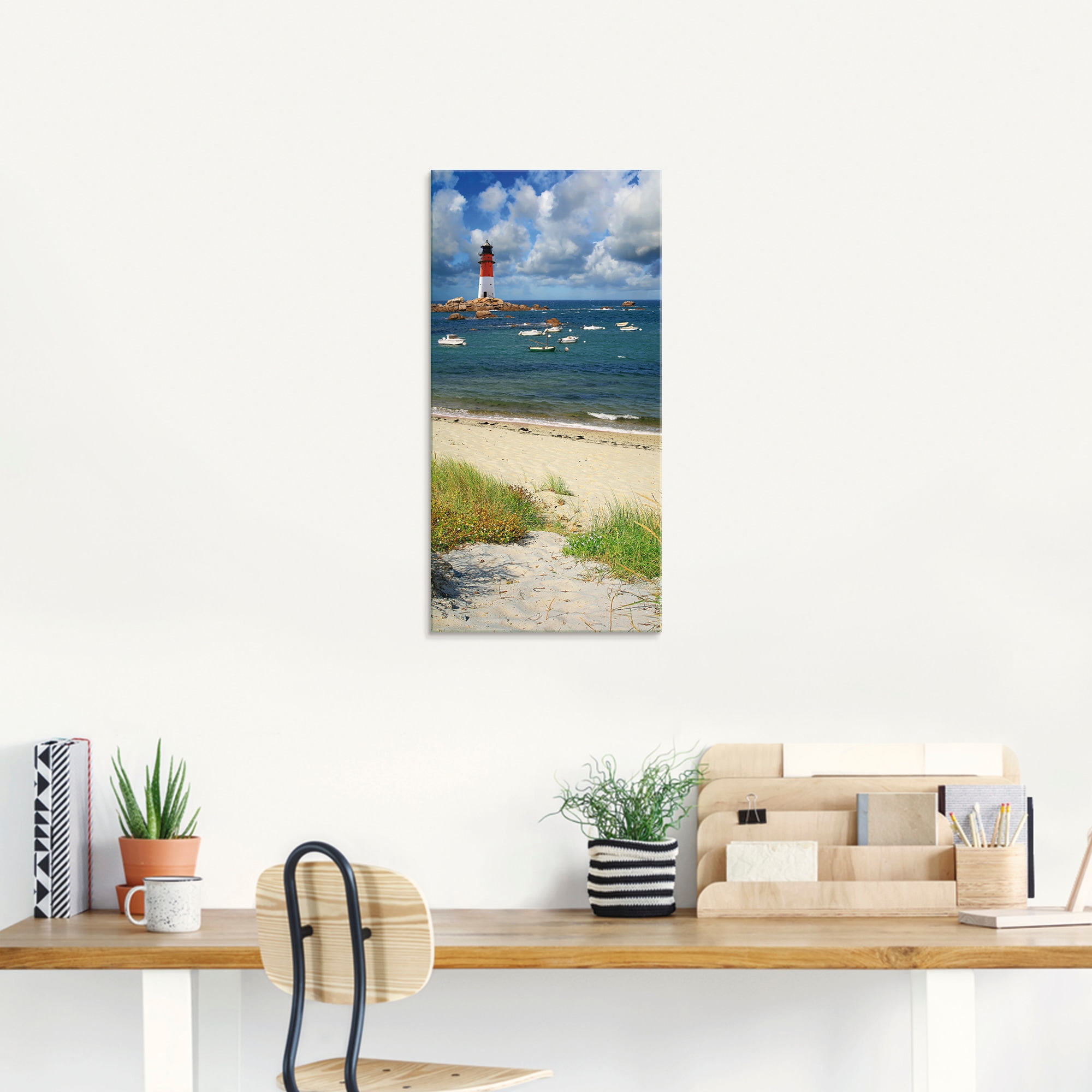 Artland Glasbild »Blick von den Dünen«, Küste, (1 St.), in verschiedenen Größen