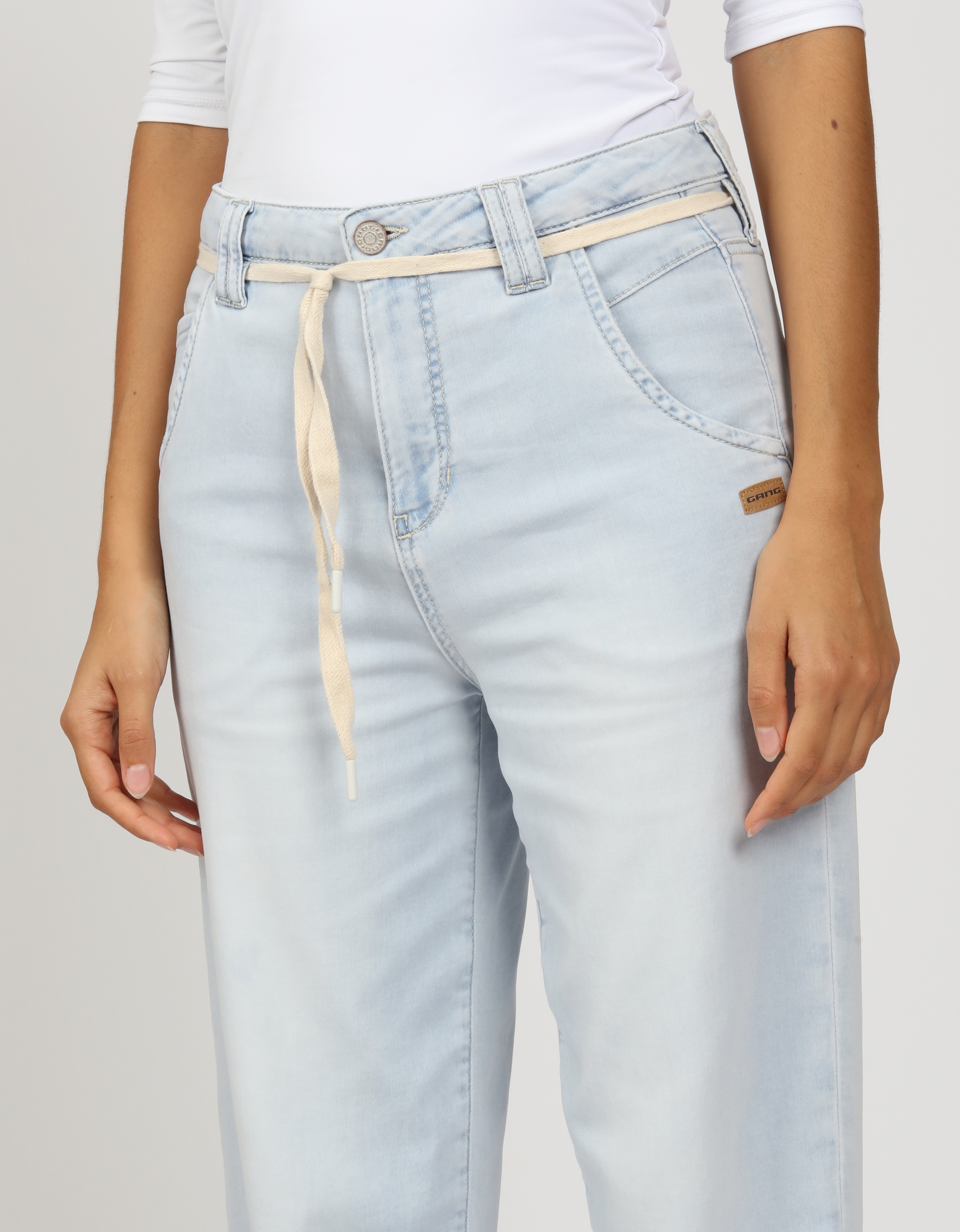 GANG 5-Pocket-Jeans »94VIA JOGGER«, mit Kordel-Gürtel und O-Shape