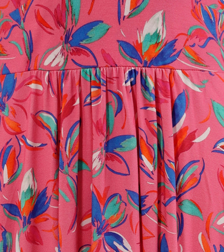 Aniston CASUAL Sommerkleid, mit kunstvollen Blüten und Blättern bedruckt