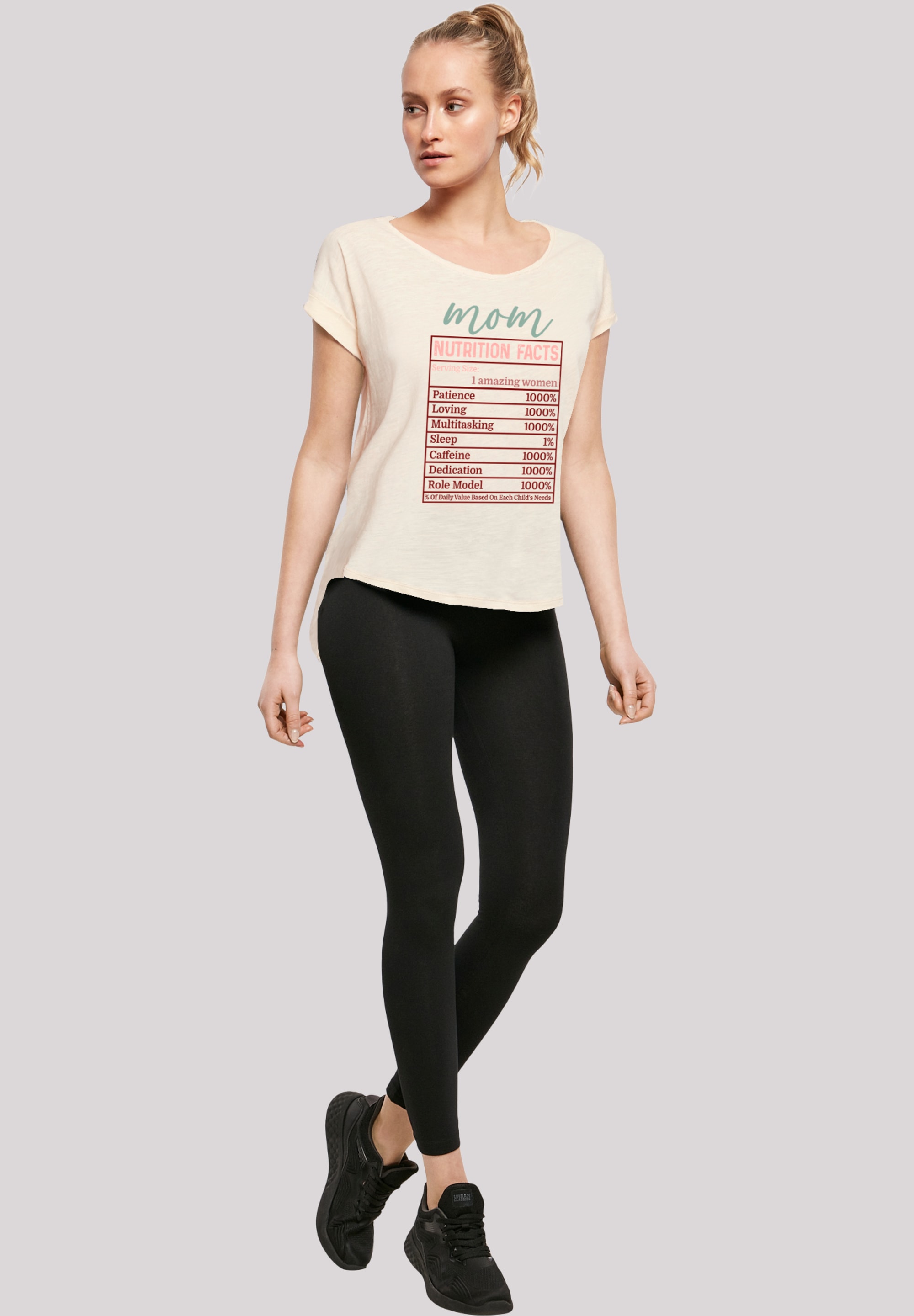 F4NT4STIC T-Shirt »Muttertag Mama Nährwerte Lustig«, Premium Qualität