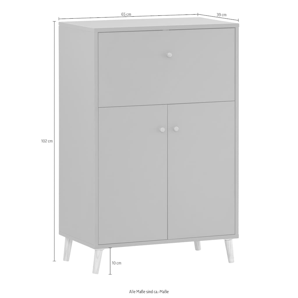 Schildmeyer Schreibtisch »Serie 500«, Breite 65,2 cm, Sekretär Aktenschrank mit ausklappbarer Schreibplatte