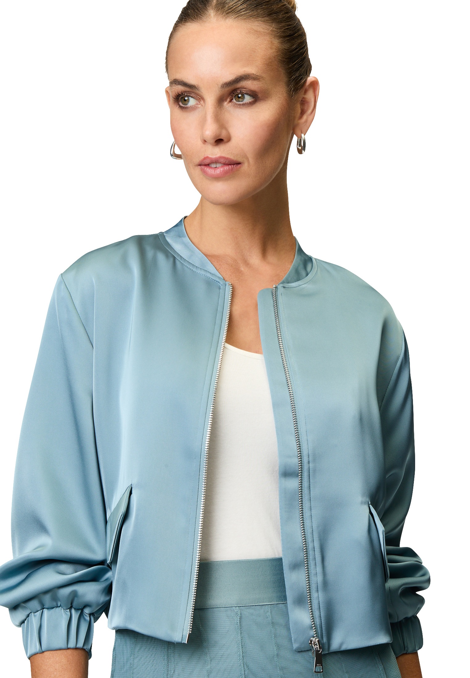 Zero Jackenblazer »zero Satin-Jacke mit Klappentaschen«, weiteres Detail