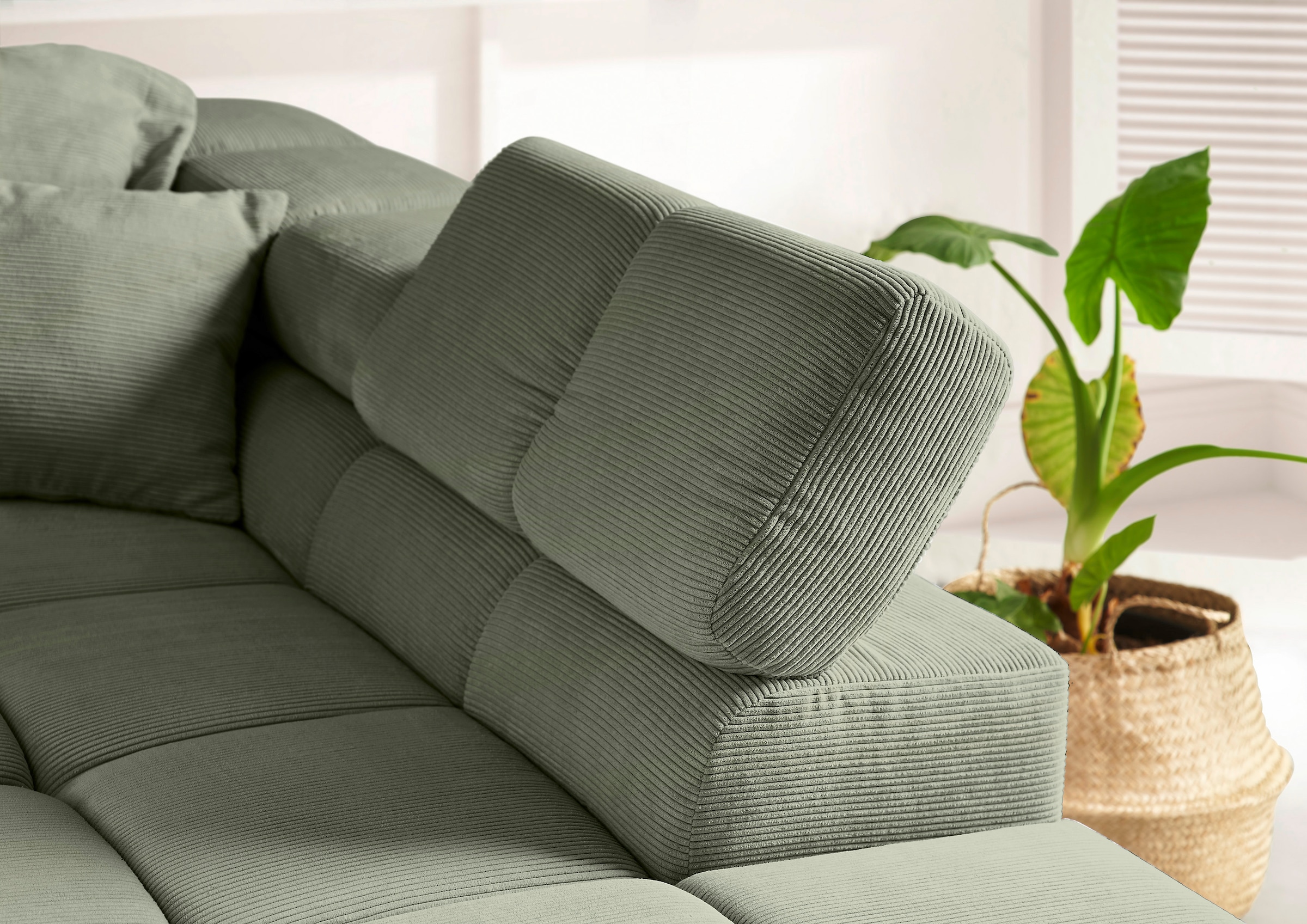 INOSIGN Ecksofa »Ancona incl. Kopfteilverstellung, OTTOs Choice, Breite 319cm, L-Form«, wahlweise motorische Sitztiefenverstellung, auch in Cord + Easy Care