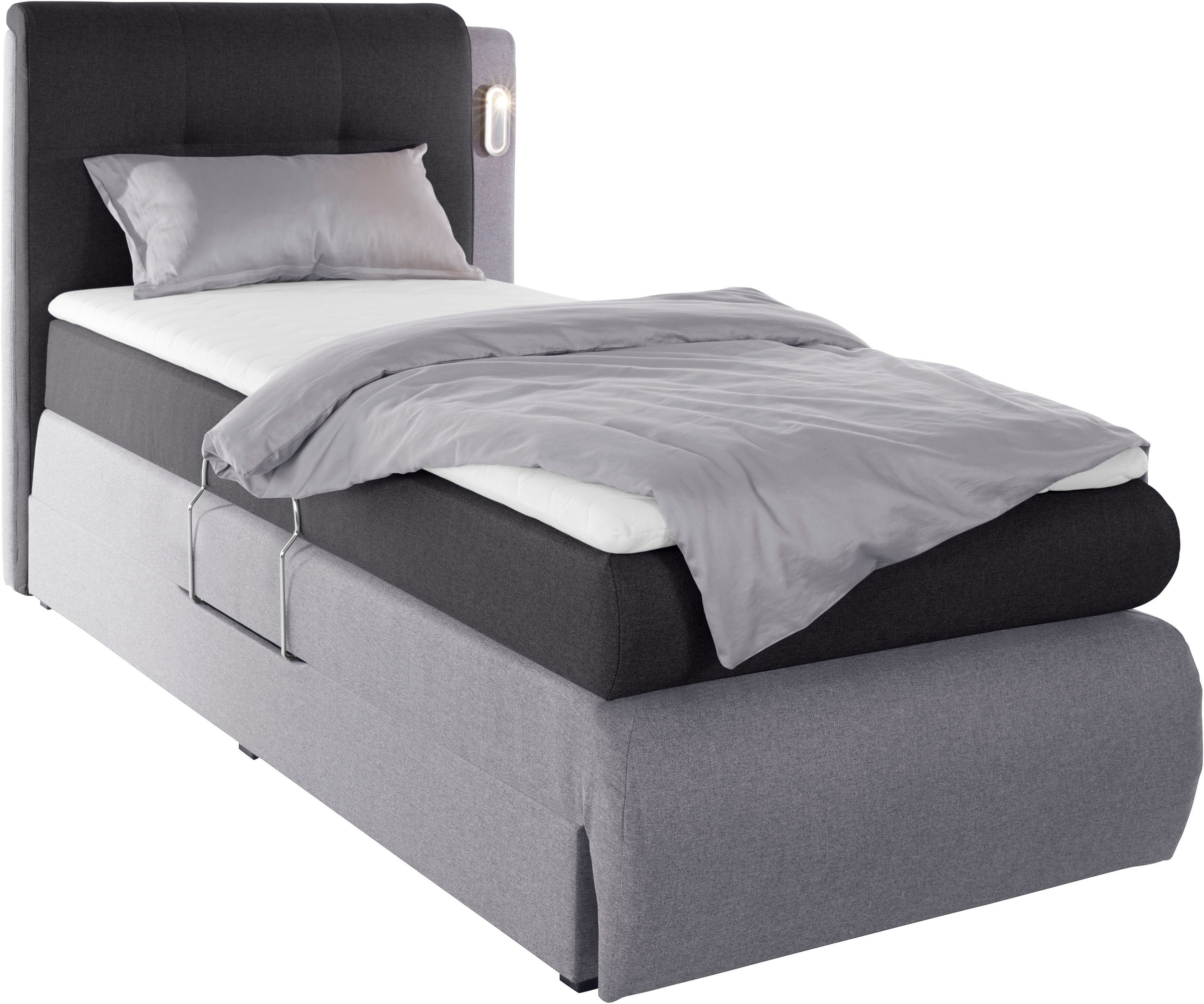 COLLECTION AB Boxspringbett »Borna«, inklusive Bettkasten, LED-Beleuchtung und Topper