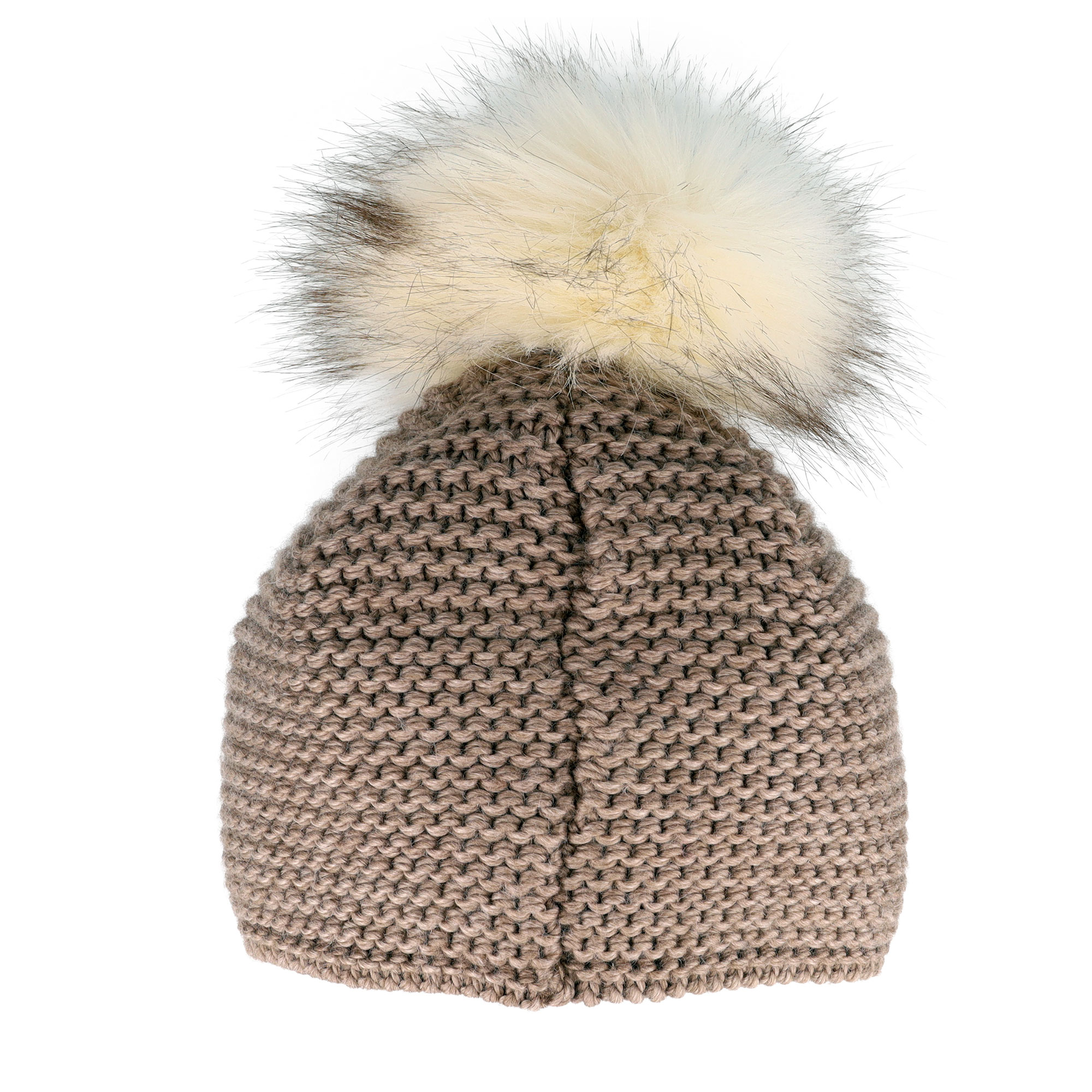 Thumbnail - CAPO Bommelmütze Grobstrick, unifarben, gefüttert