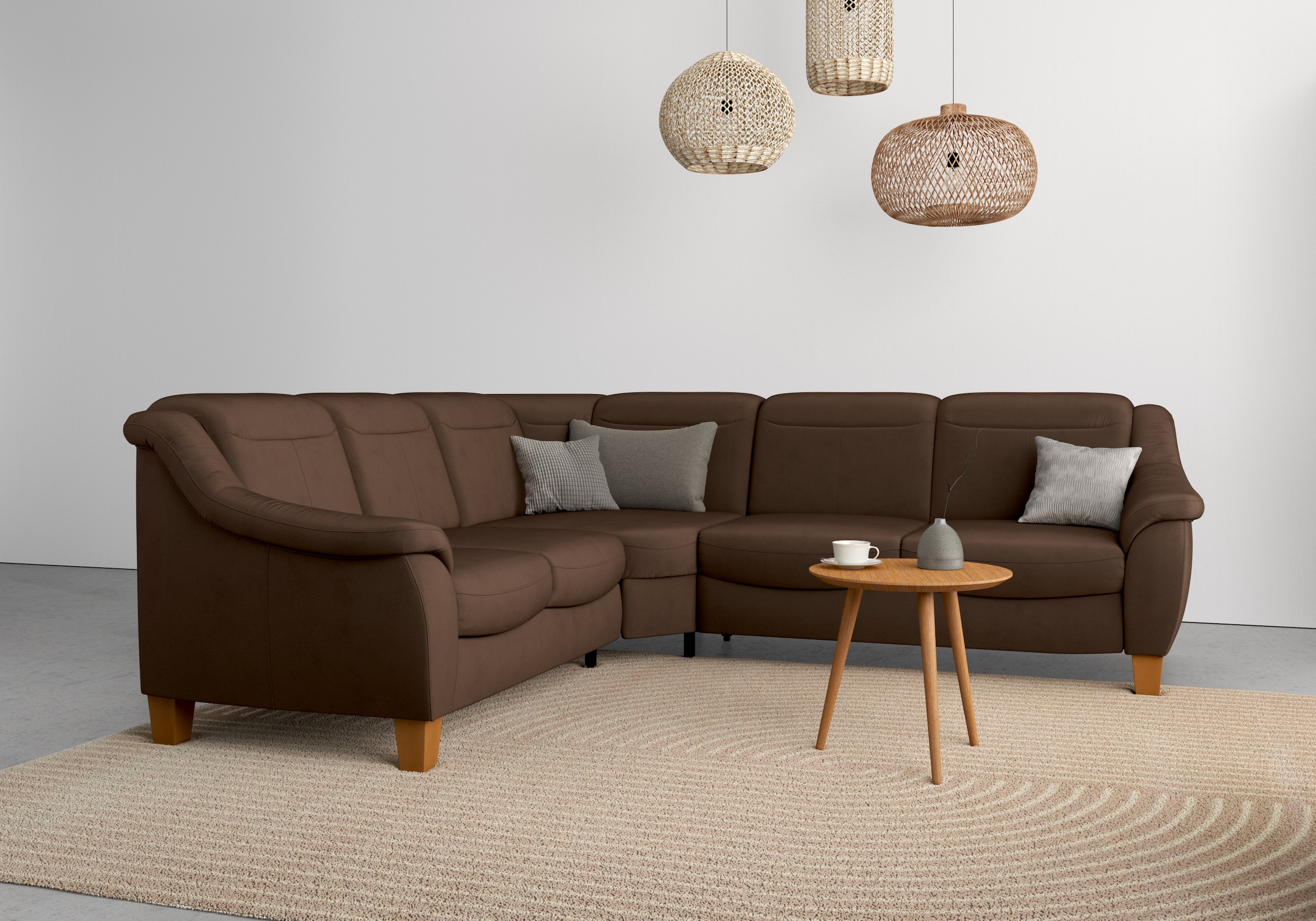 OTTO home Ecksofa "Caldera L-Form" Federkern, optional Kopfteilverstellung, Schlaffunktion & Bettkasten