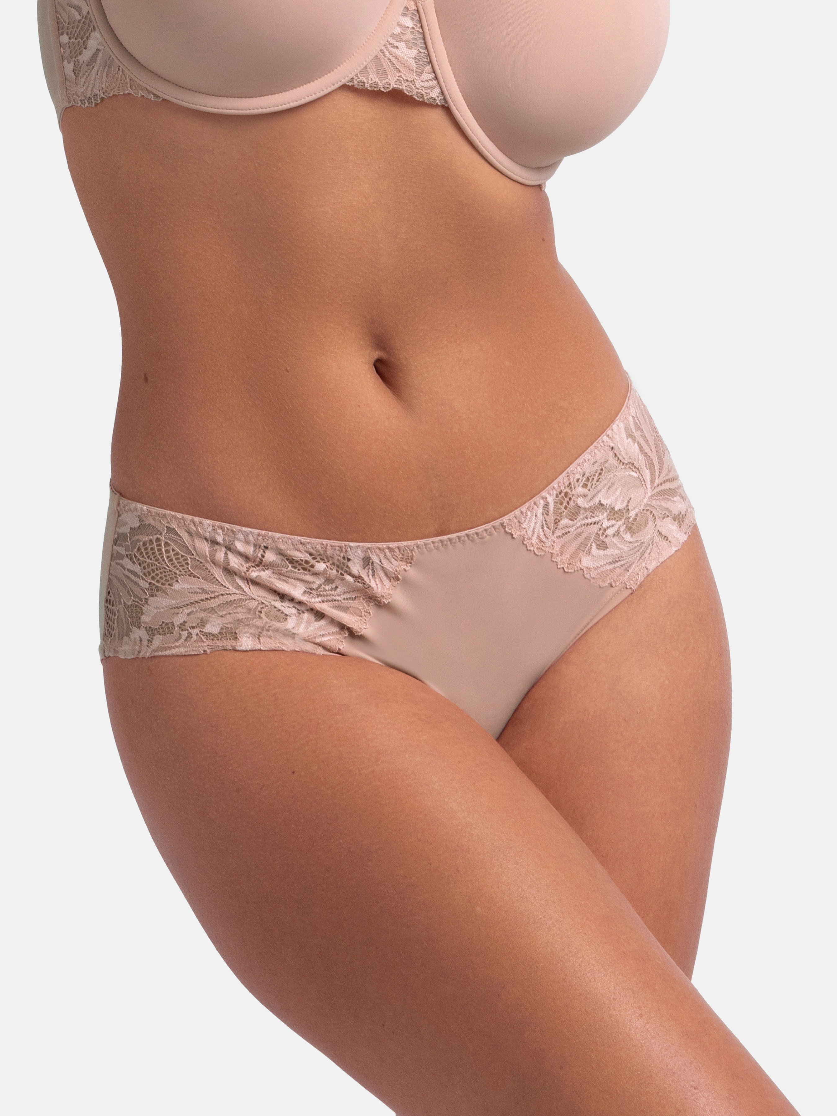 Thumbnail - Dorina Hipster "Nadia" 2er Pack, 1x uni, 1x mit zartem Spitzenbesatz