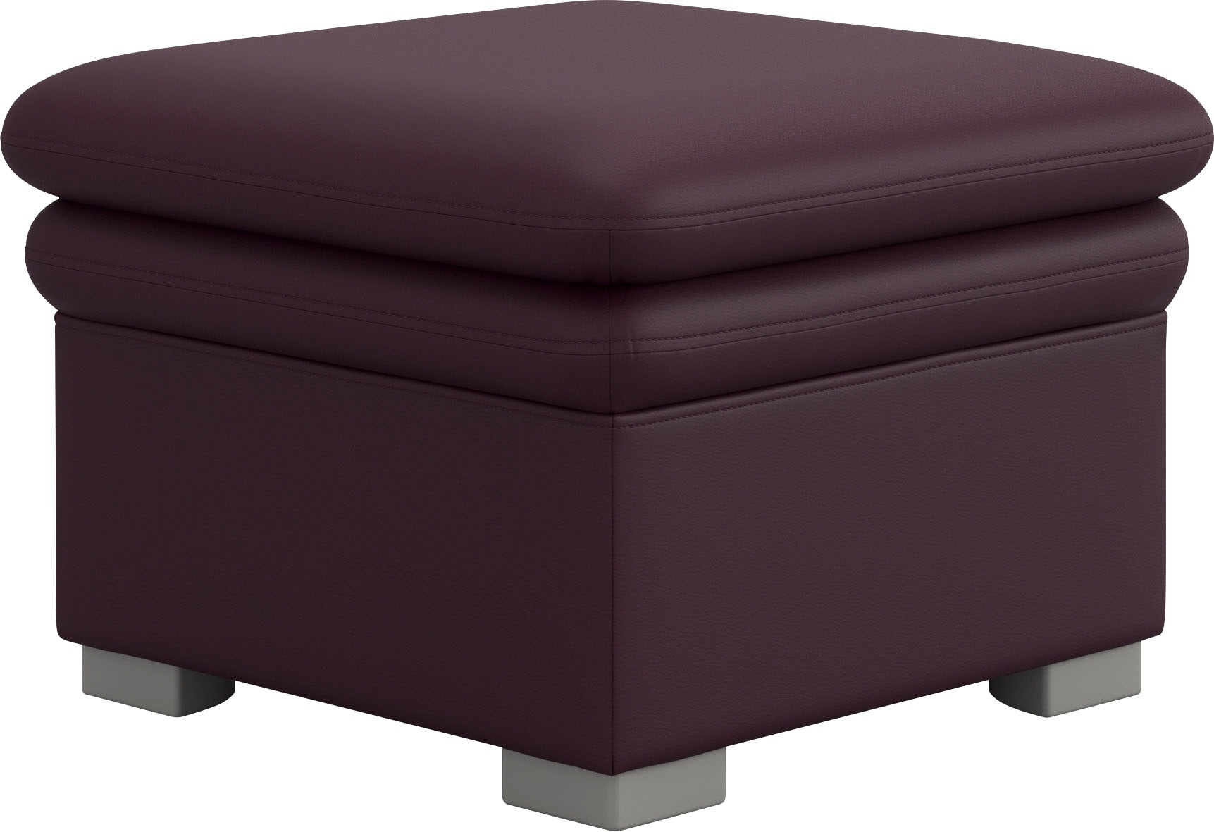 Hocker COTTA "Leandra", braun, B:65cm H:46cm T:65cm, NaturLEDER: Bitte beachten Sie, dass Lederbezüge mehr Nähte aufweisen als Stoffbezüge.;Kunstleder Softlux;NaturLEDER (echtes Rindsleder) im Sitz. Korpus in passendem Kunstleder Softlux bezogen;Luxus-Mic