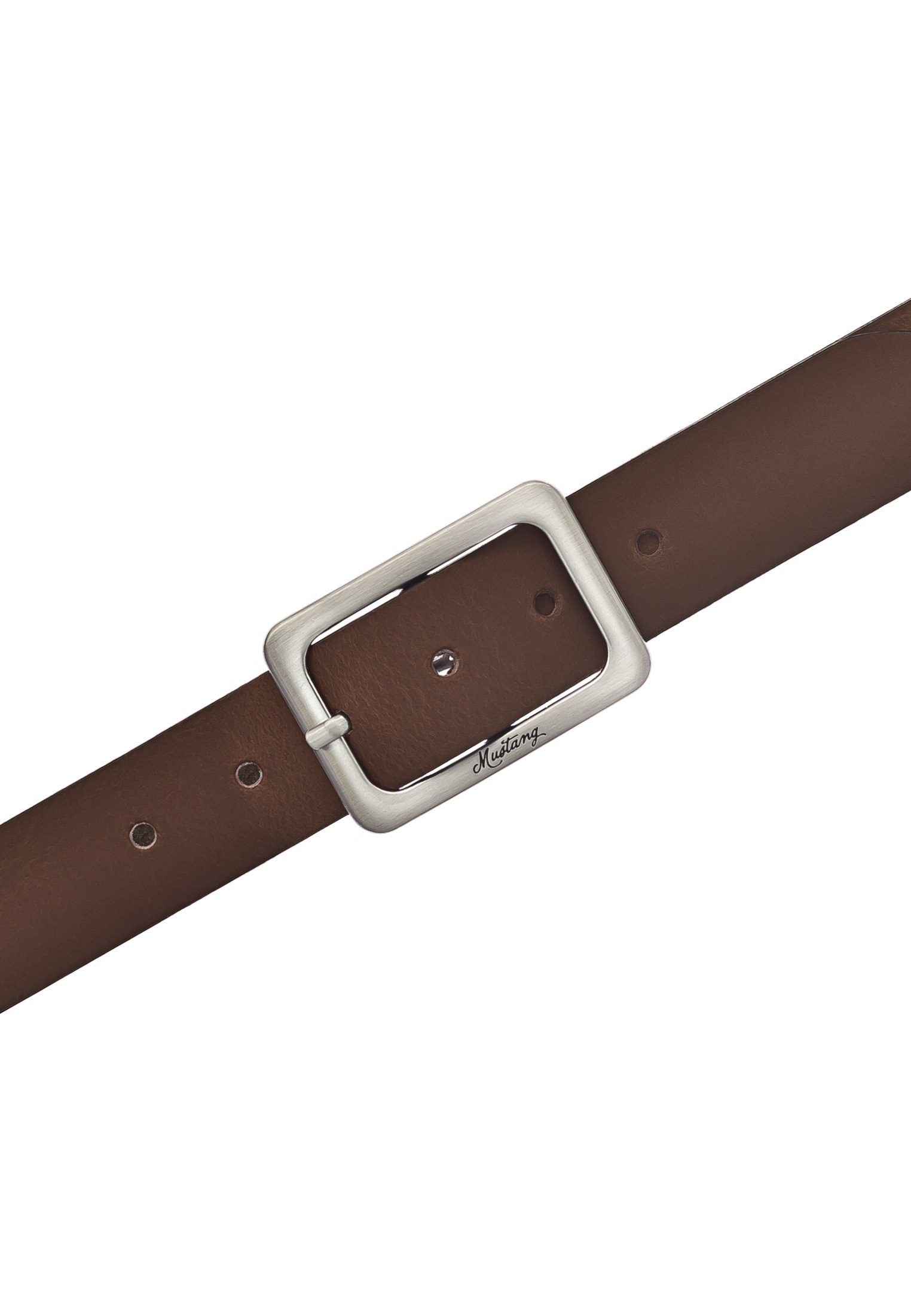 MUSTANG Ledergürtel Eckige, mattfarbene Schließe, 3,5 cm günstig online kaufen