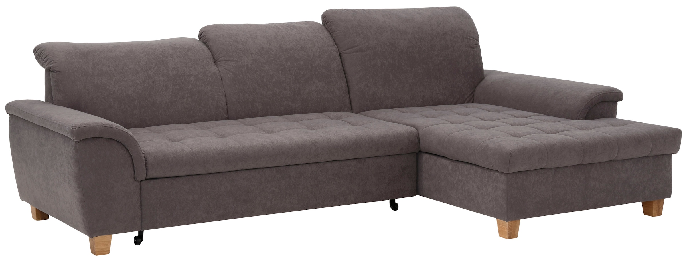Home affaire Ecksofa »Lyla L-Form«, mit Recamiere, wahlweise mit Rückenfunktion und zusätzlich mit Bett
