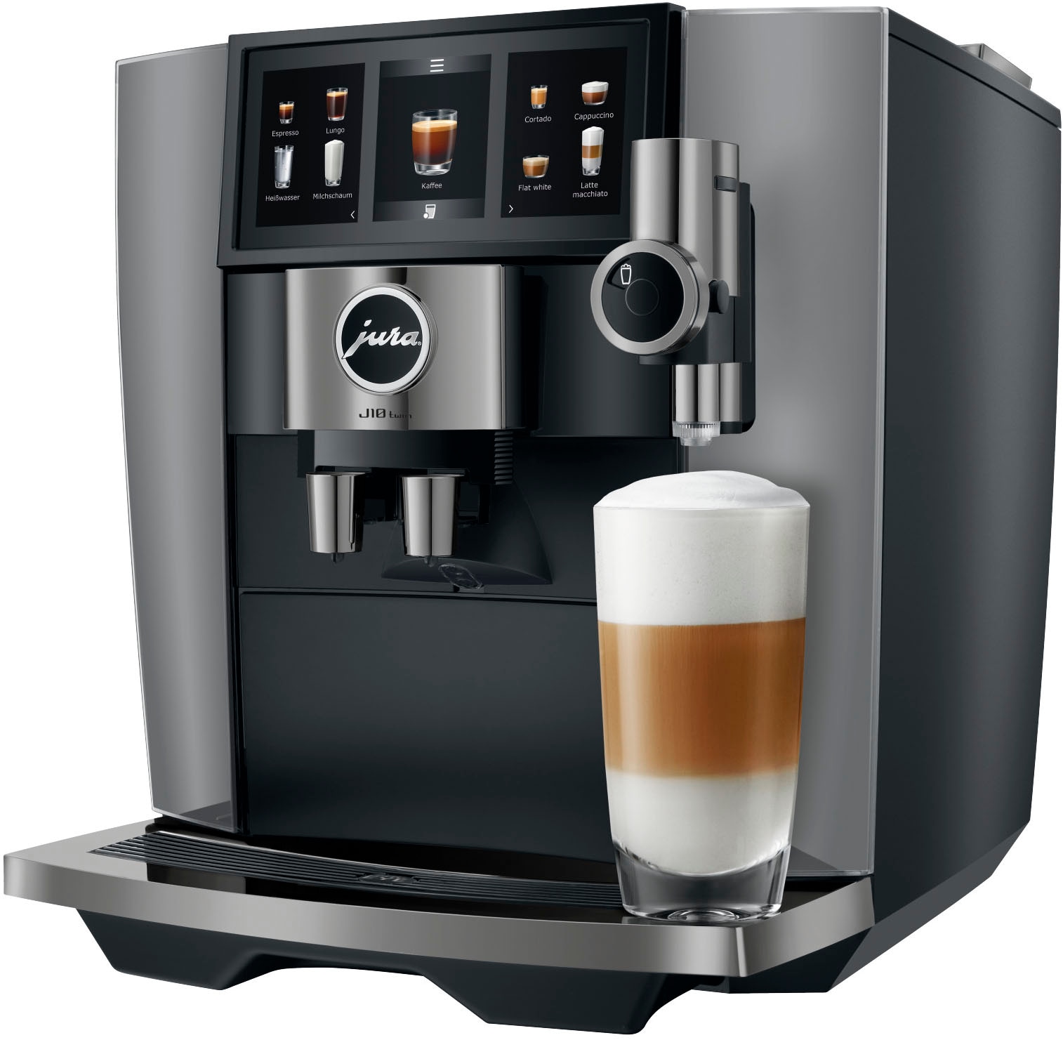 "JURA Kaffeevollautomat ""15706 J10 twin Diamond Onyx (EA)"", diamond onyx, B:31cm H:36cm T:44,6cm, Kaffeevollautomaten, Kaffeevollautomat"