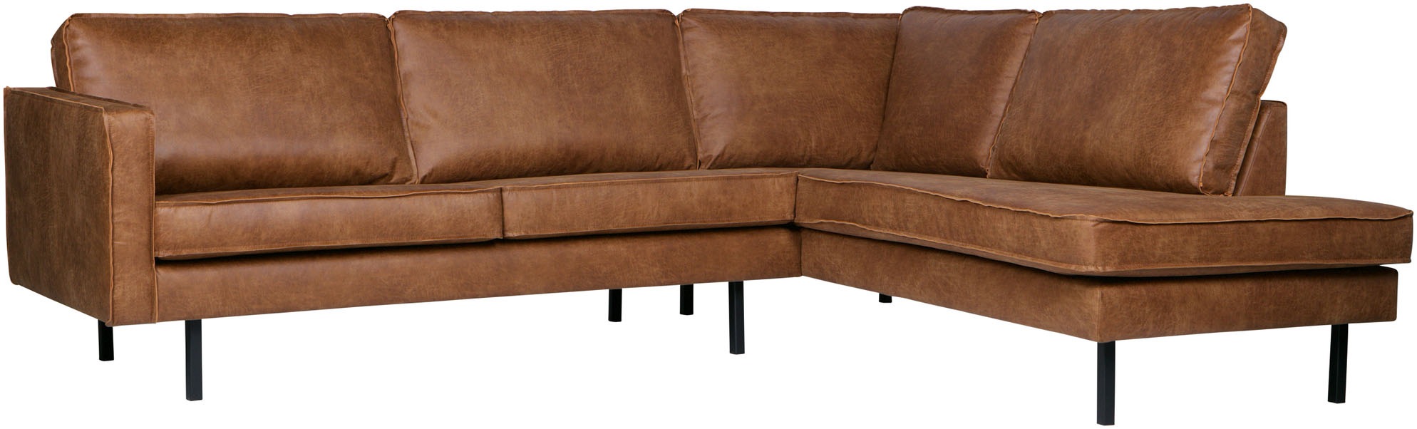 WOOOD Ecksofa »Rodeo«, mit recyceltem Leder, frei im Raum stellbar, H 85 cm x B 266 cm