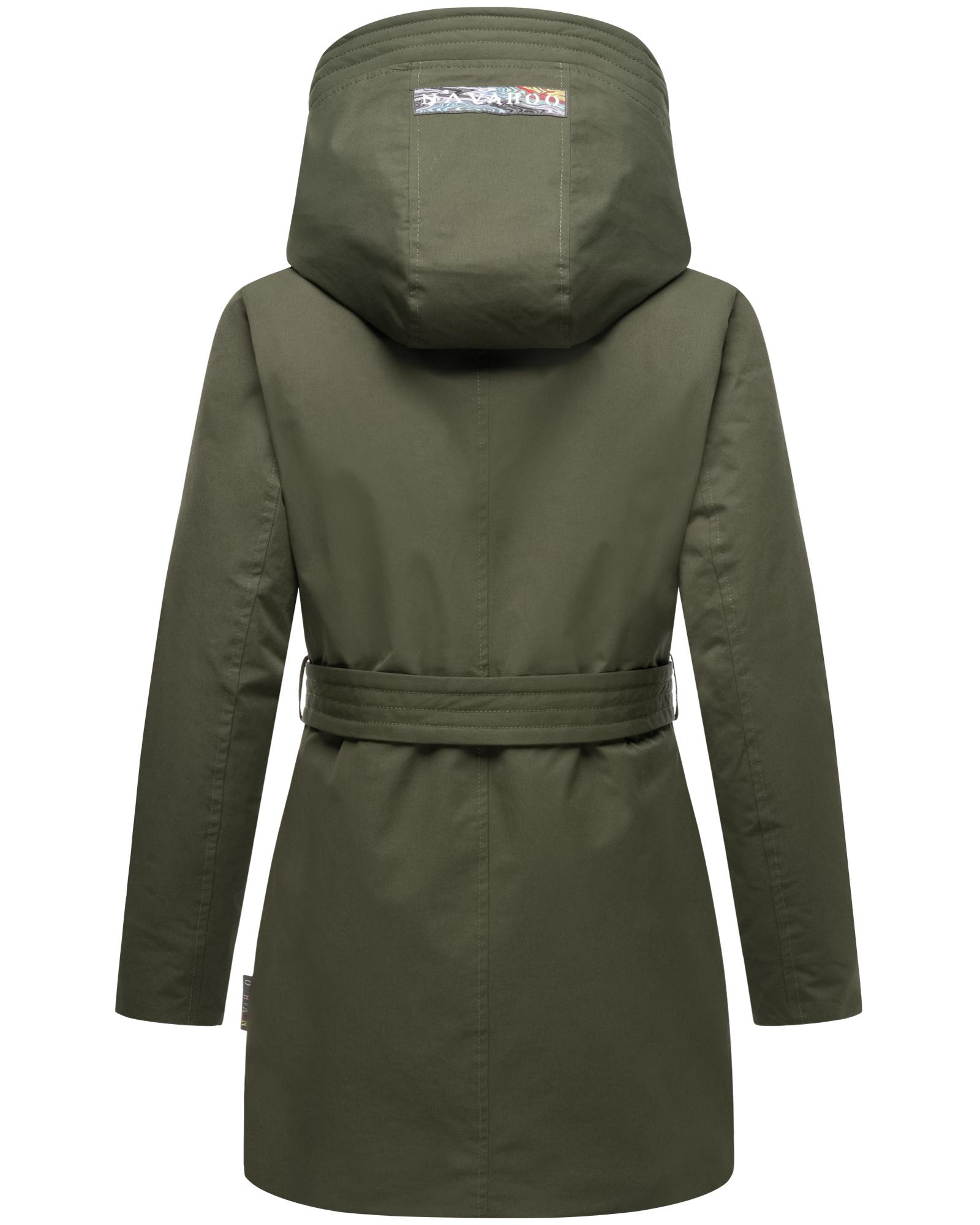 Thumbnail - Navahoo Winterjacke "Eishauch 14", mit Kapuze, Damen Winterparka mit Taillengürtel und Fleece-Kragen