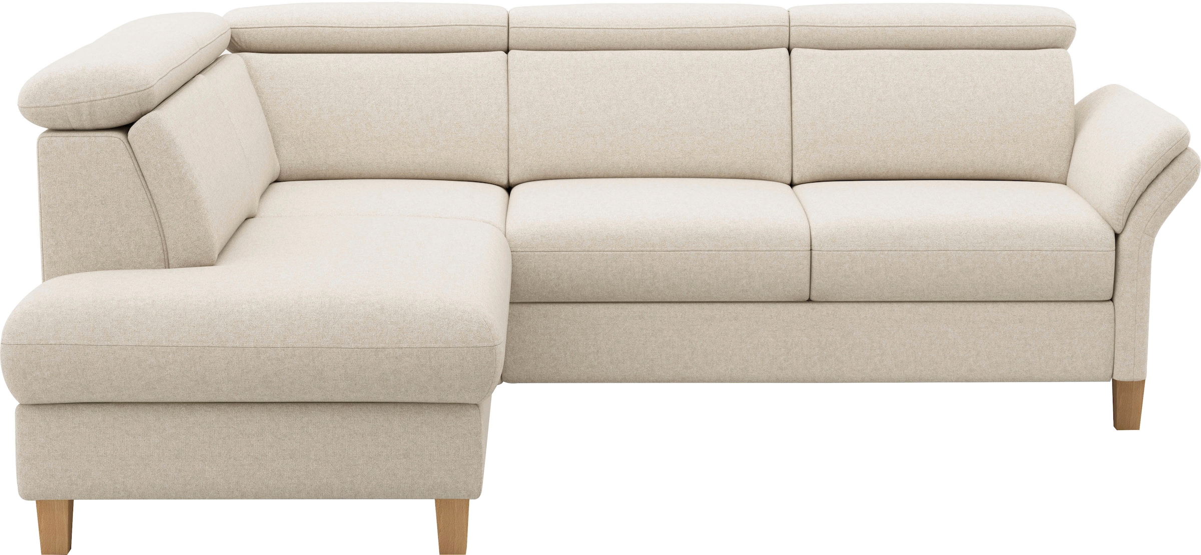 Home affaire Ecksofa »Glendale, L-Form« inkl. Kopfteilverstellung, wahlweise mit Vorziehsitz und Bettkasten