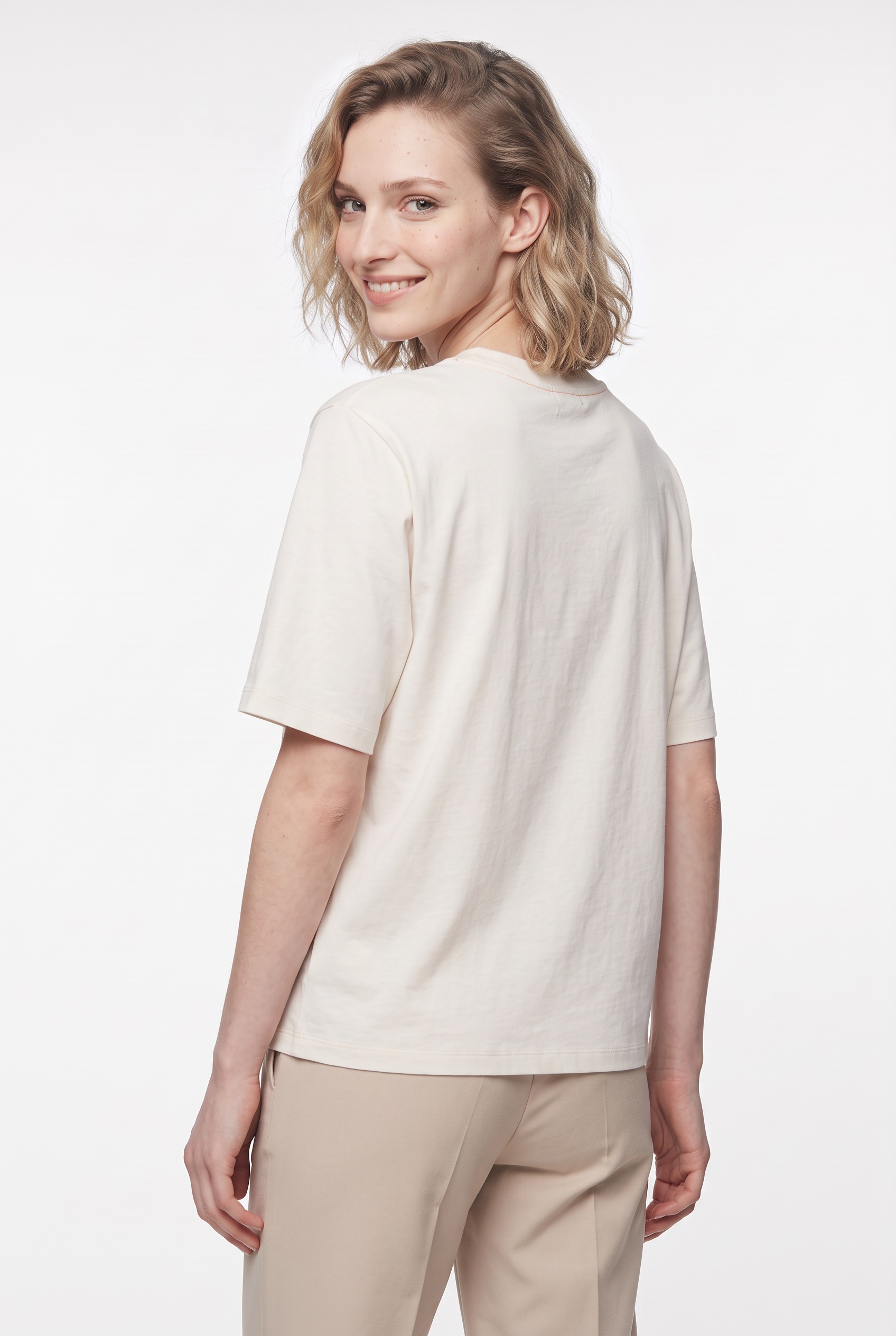 BOSS ORANGE T-Shirt »Eregular Premium Damenmode« im Relaxed Fit, Print
