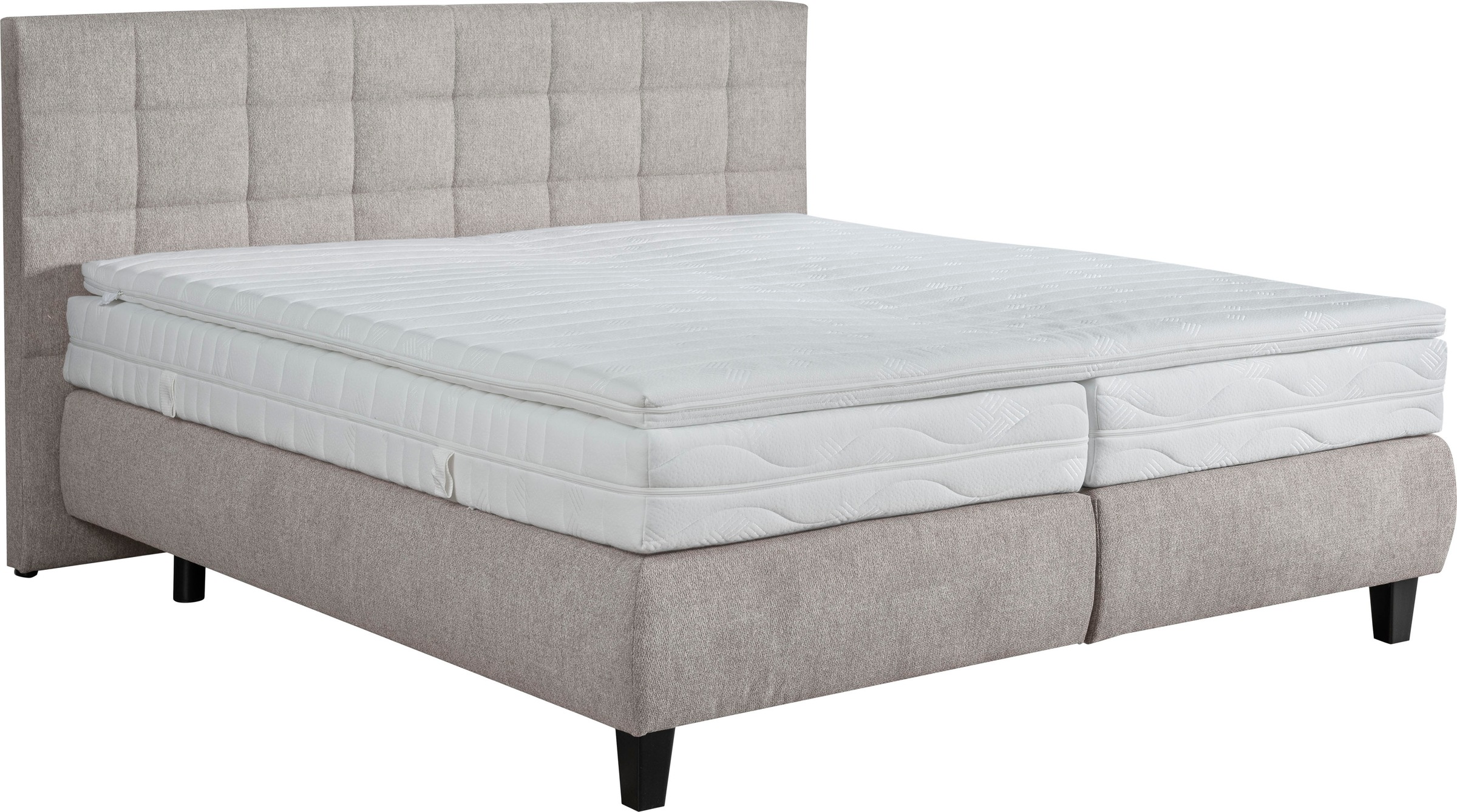 alina Boxspringbett »Edera«, Doppelbett wahlweise mit Topper, Liegefläche 180x200 cm, mit Steppung