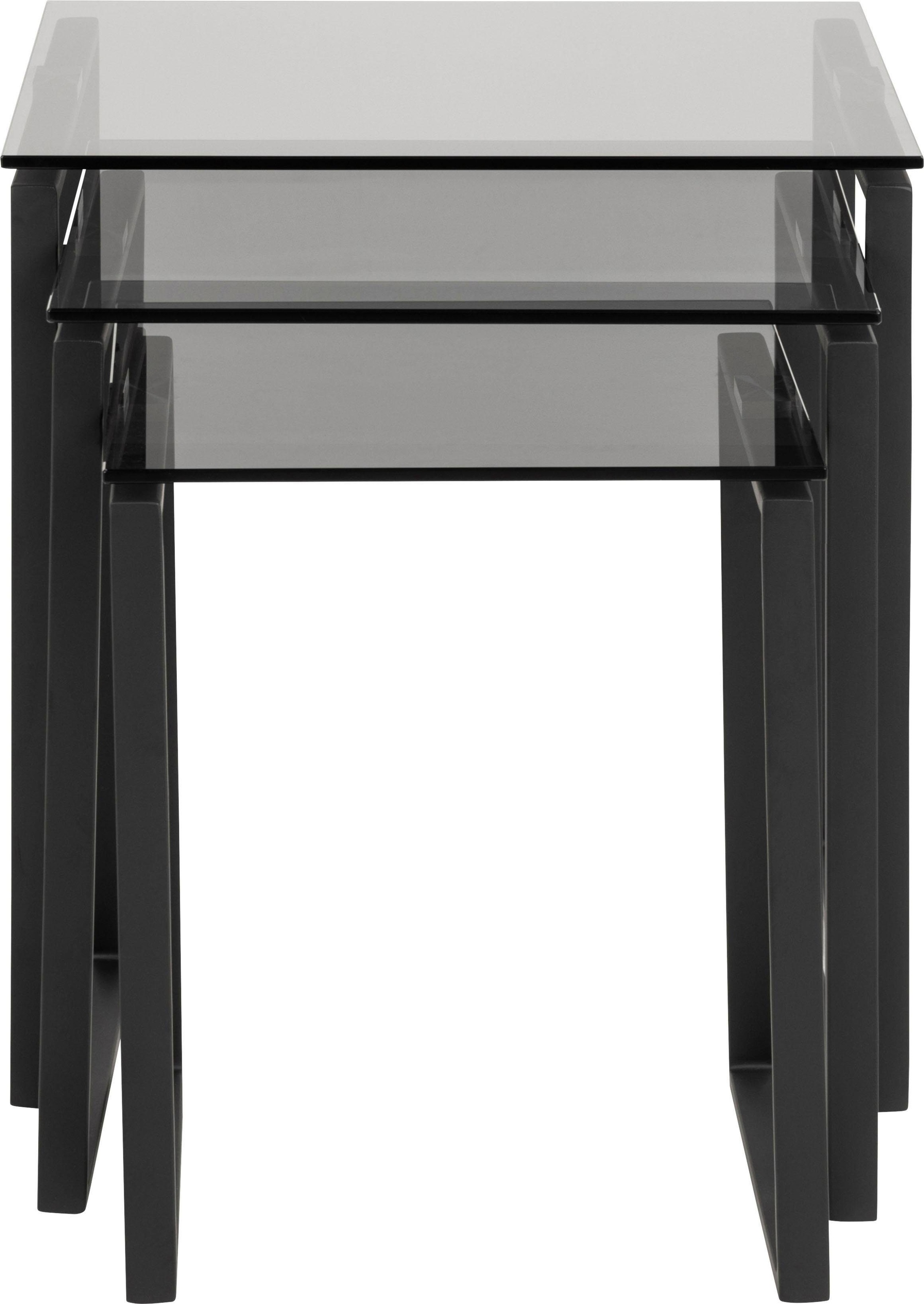 ACTONA GROUP Satztisch "Karolina" 3 Stk. tlg. mit einer Rauchglasplatten un günstig online kaufen