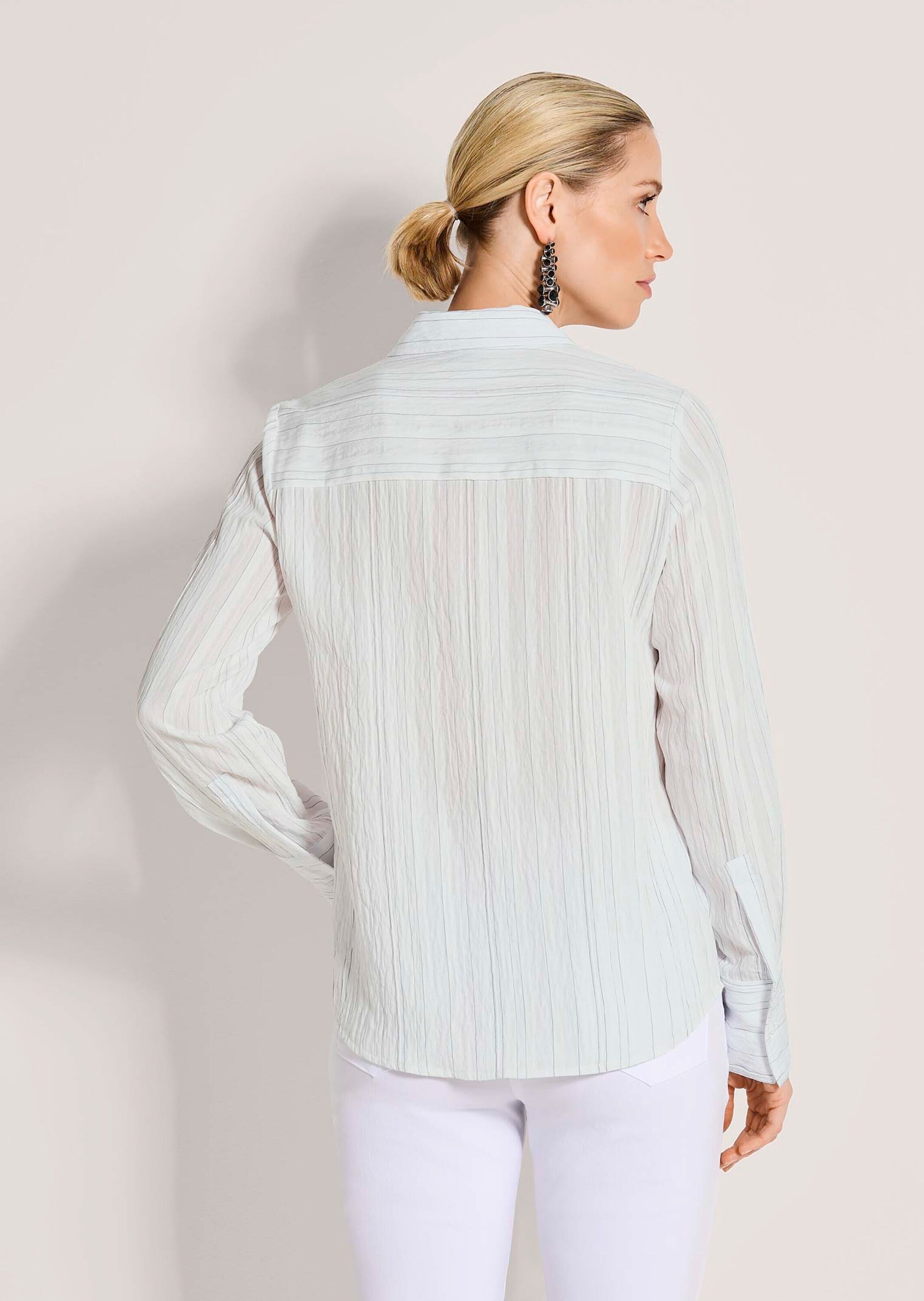 MADELEINE Hemdbluse »Hemdbluse Viskosebluse mit Streifenmuster«