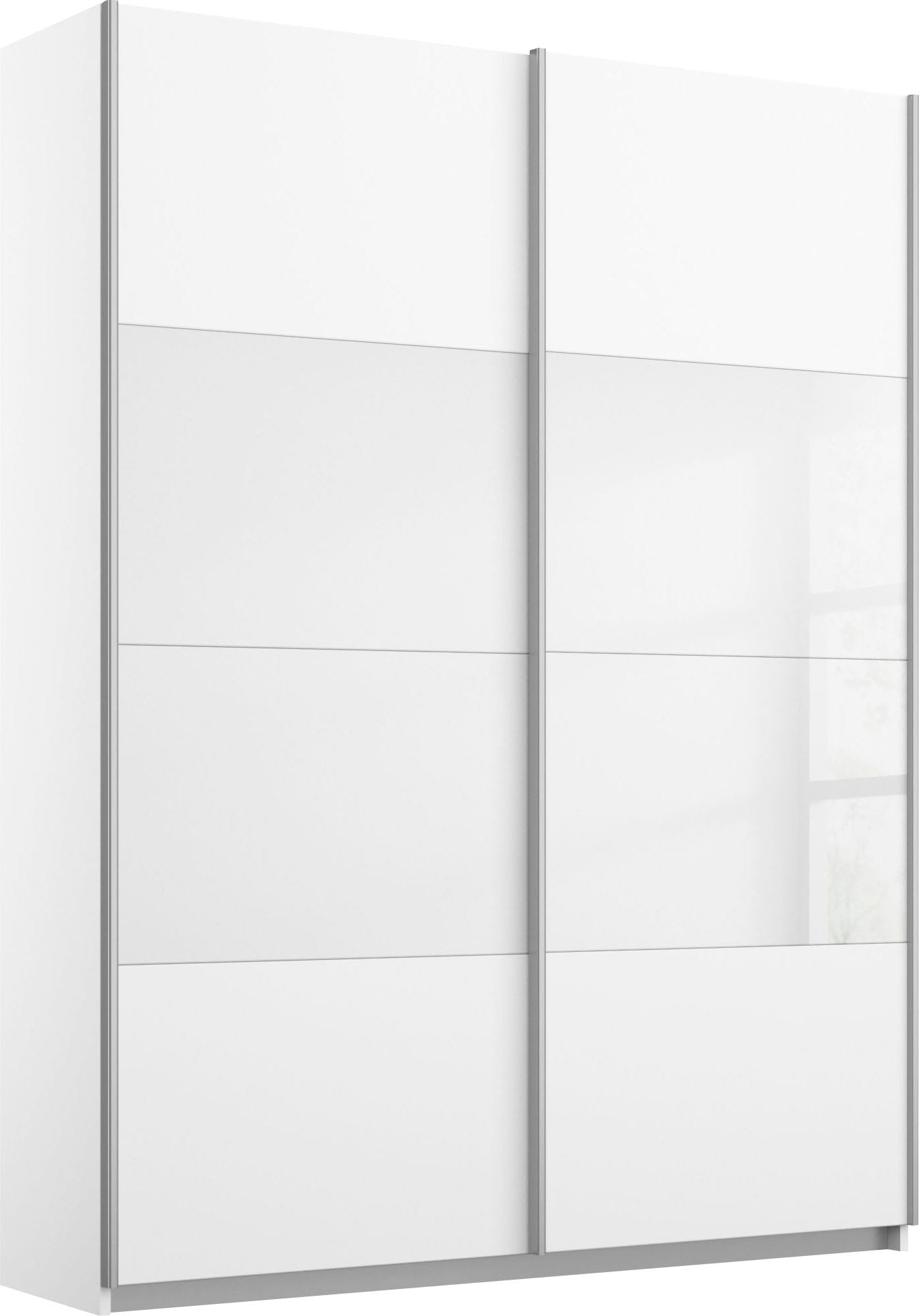 rauch Schwebetürenschrank "Quadra Schlafzimmerschrank in vielen Breiten" Kleiderschrank Garderobenschrank Schrank mit Glaselementen