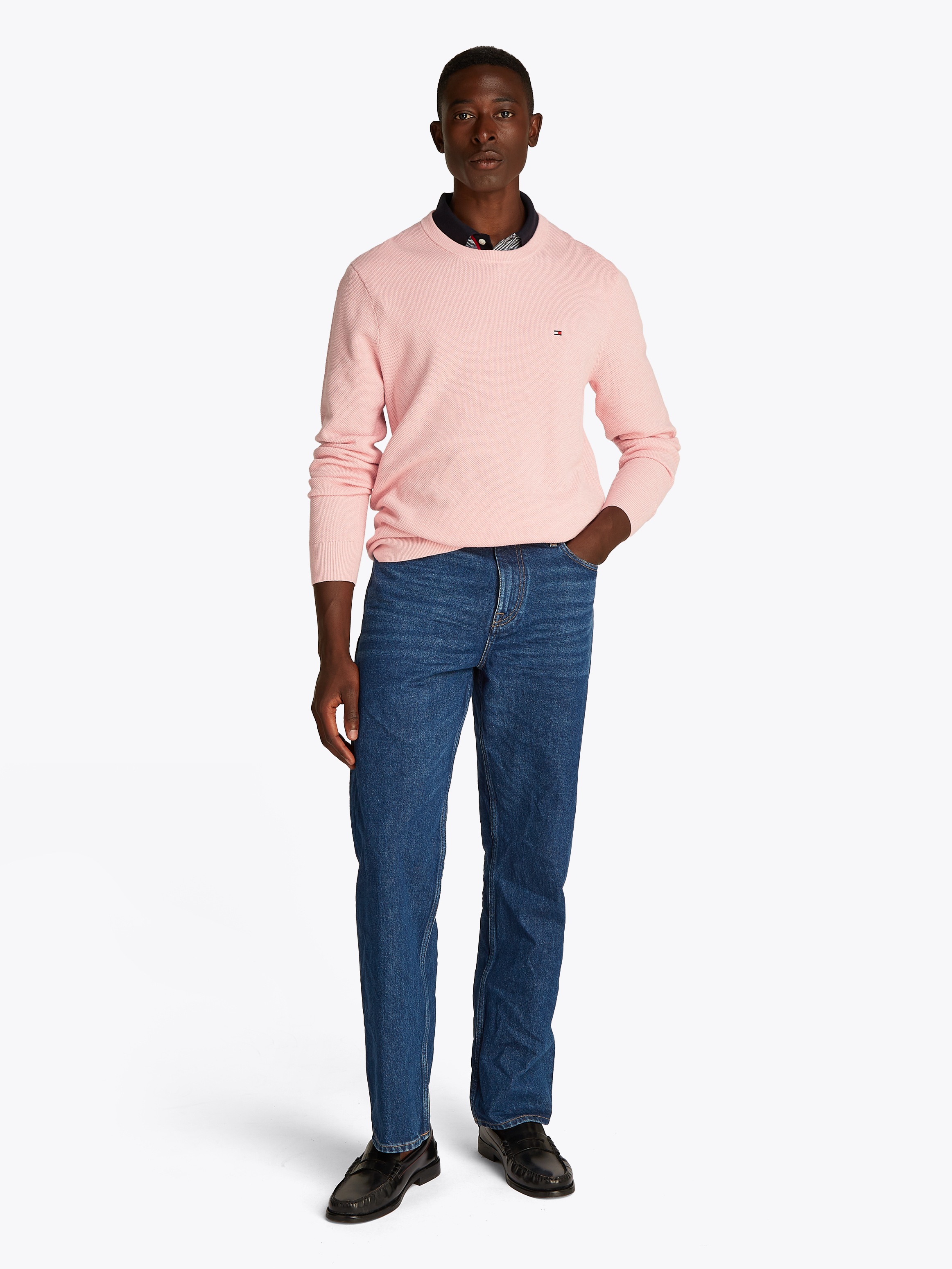 Tommy Hilfiger Rundhalspullover »ESSENTIAL STRUCTURE CREW NECK«, mit feiner Struktur