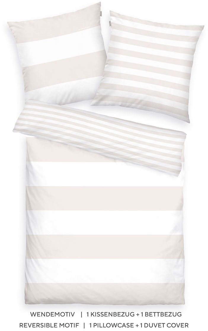 Thumbnail - TOM TAILOR HOME Wendebettwäsche "SIENA in Gr. 135x200cm, 155x220cm oder 200x220cm" 2 Stk. tlg. gestreifte Bettwäsche aus...