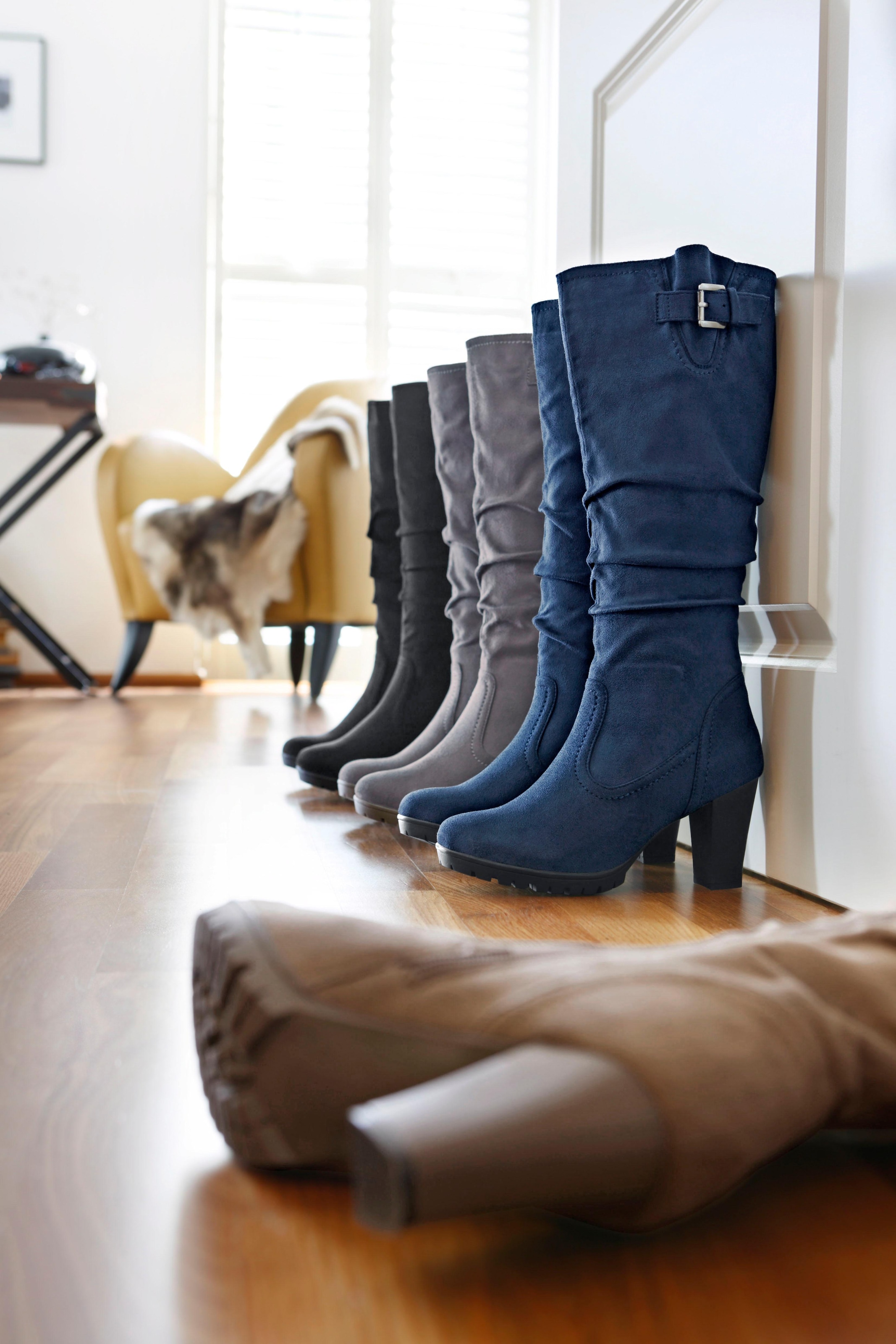 Aniston SHOES Stiefel, mit Raffungen am slouchy Schaft - NEUE KOLLEKTION