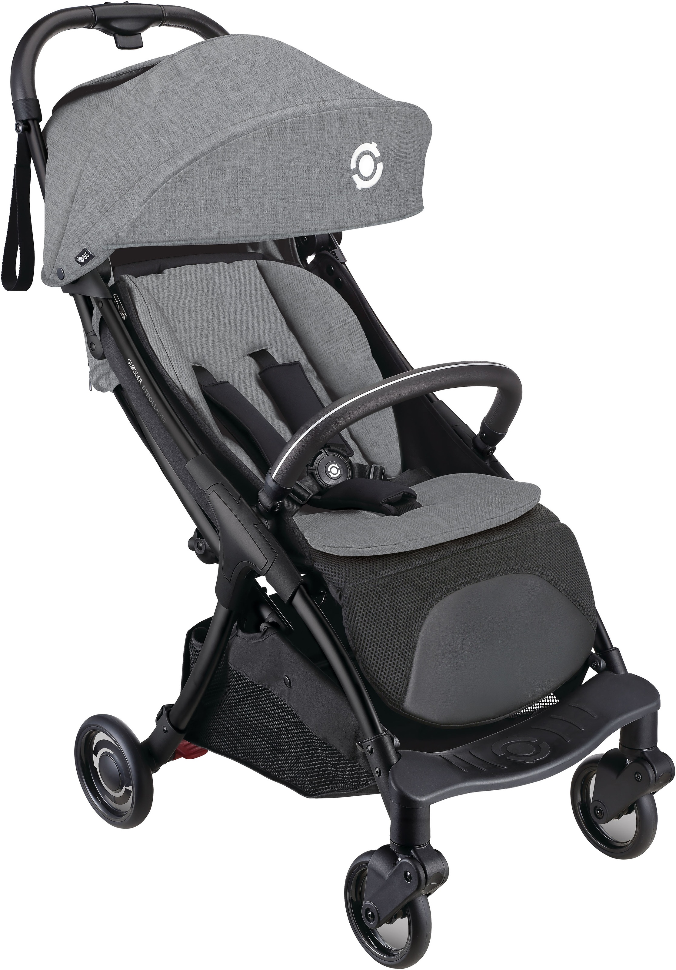 GLOBBER Kinder Kinder-Buggy "STROLL LITE"grau, Kinderwagen, mit 1-Hand-Falt-Automatik, Reisebuggy
