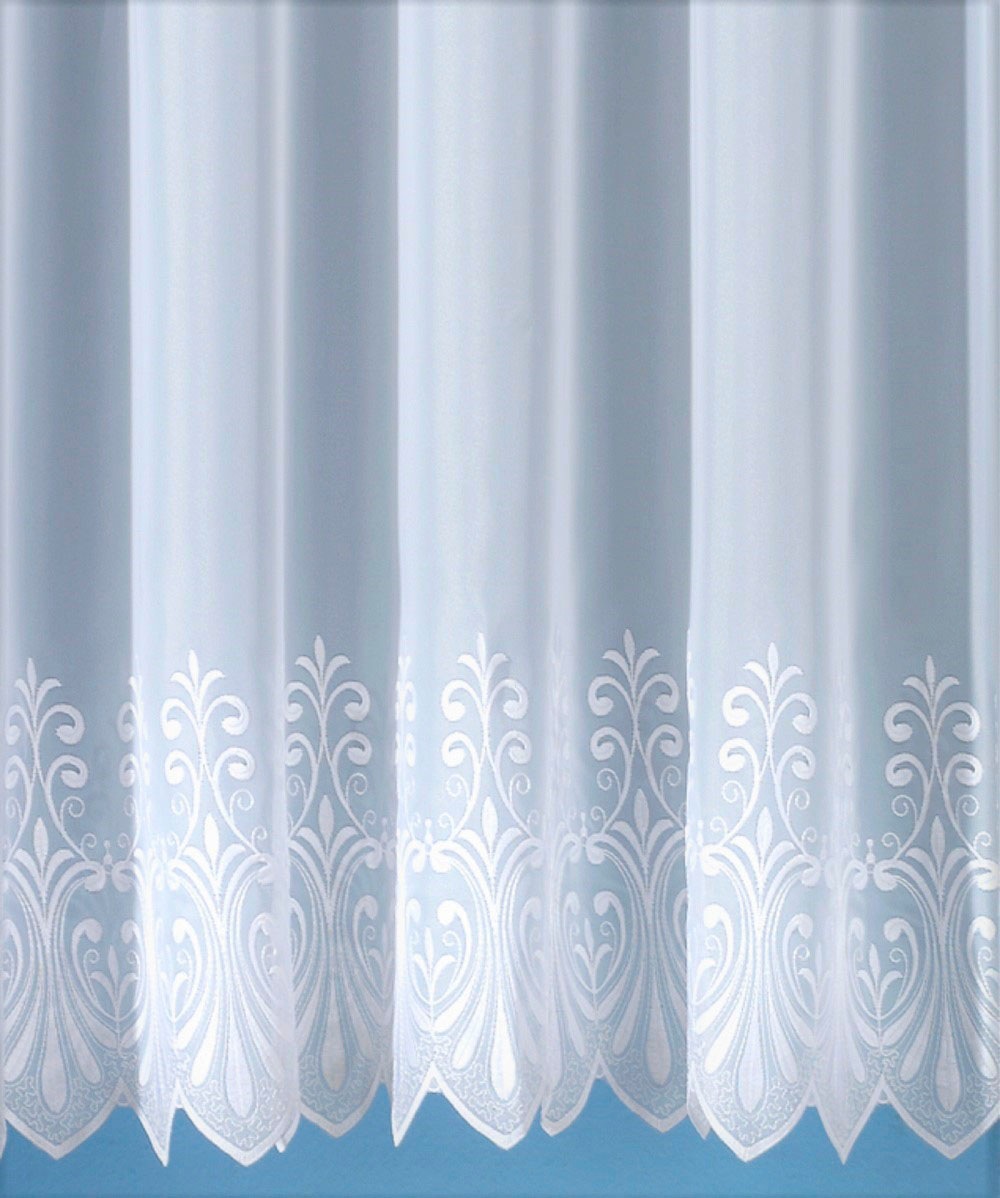 Weckbrodt Gardine "Heidelberg" Kräuselband 1 Stk. tlg. echte Stickerei, Voile, transparent, mit 1 oder 2 Bordüren, Store