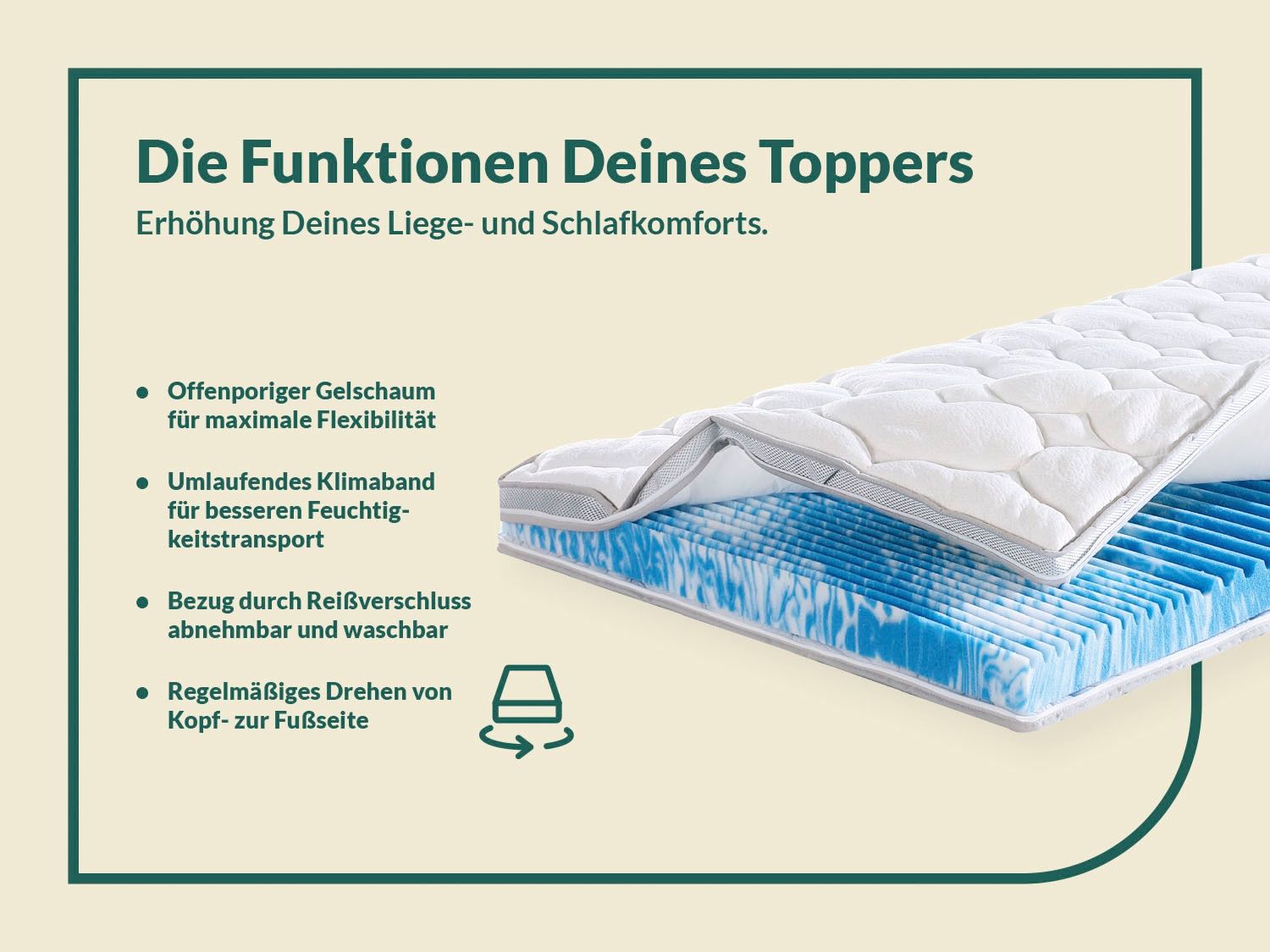 fan Topper »Topper Gel-Feeling«, (1 St.)