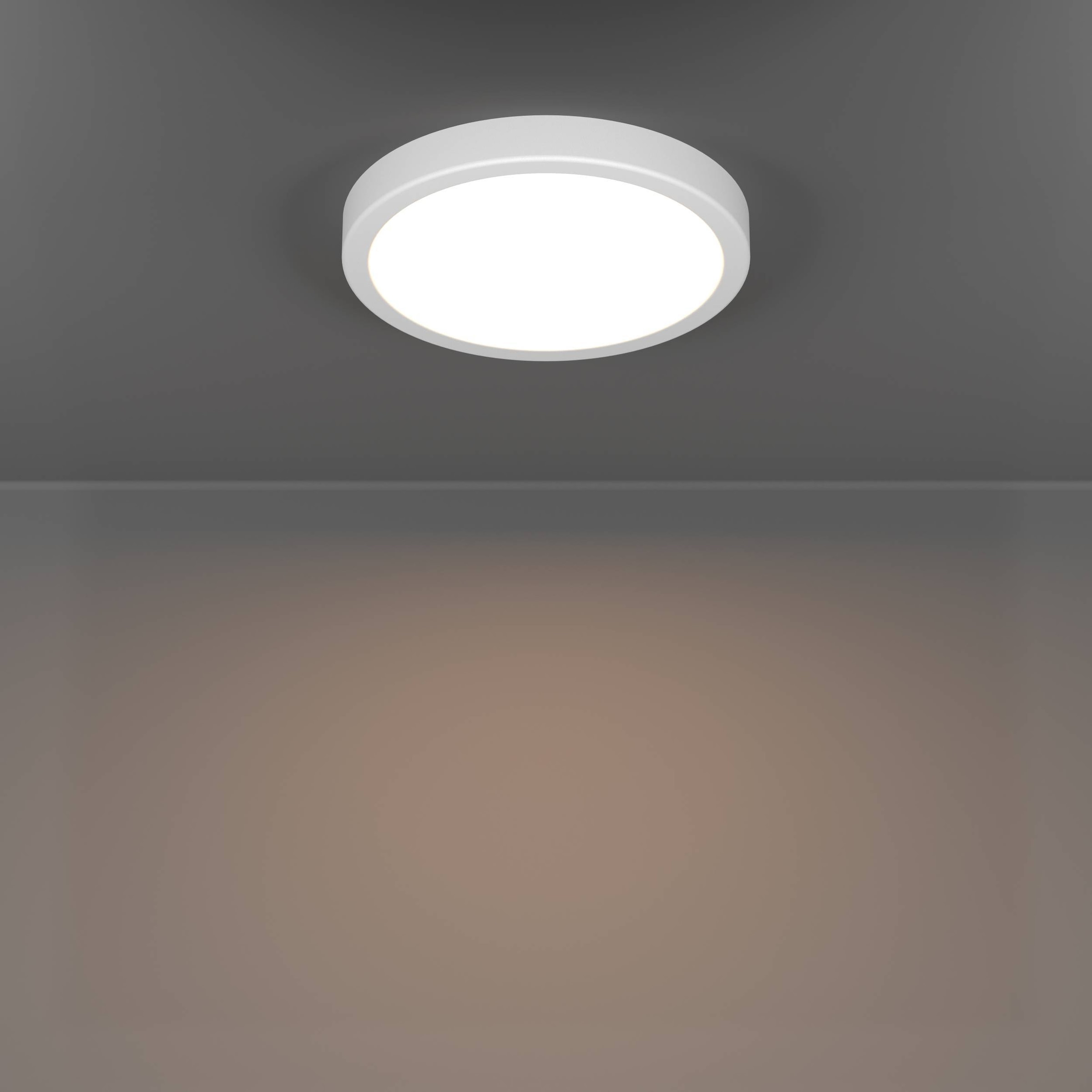EGLO Aufbauleuchte »Fueva 6-Z Deckenlampe, ZigBee, App und Sprachsteuerung, Badlampe, IP44« LED-Modul 1 Stk. Kaltweiß | RGB Aufbauleuchte - H2,5 x Ø21,1 cm - weiß - 11,2W inkl.