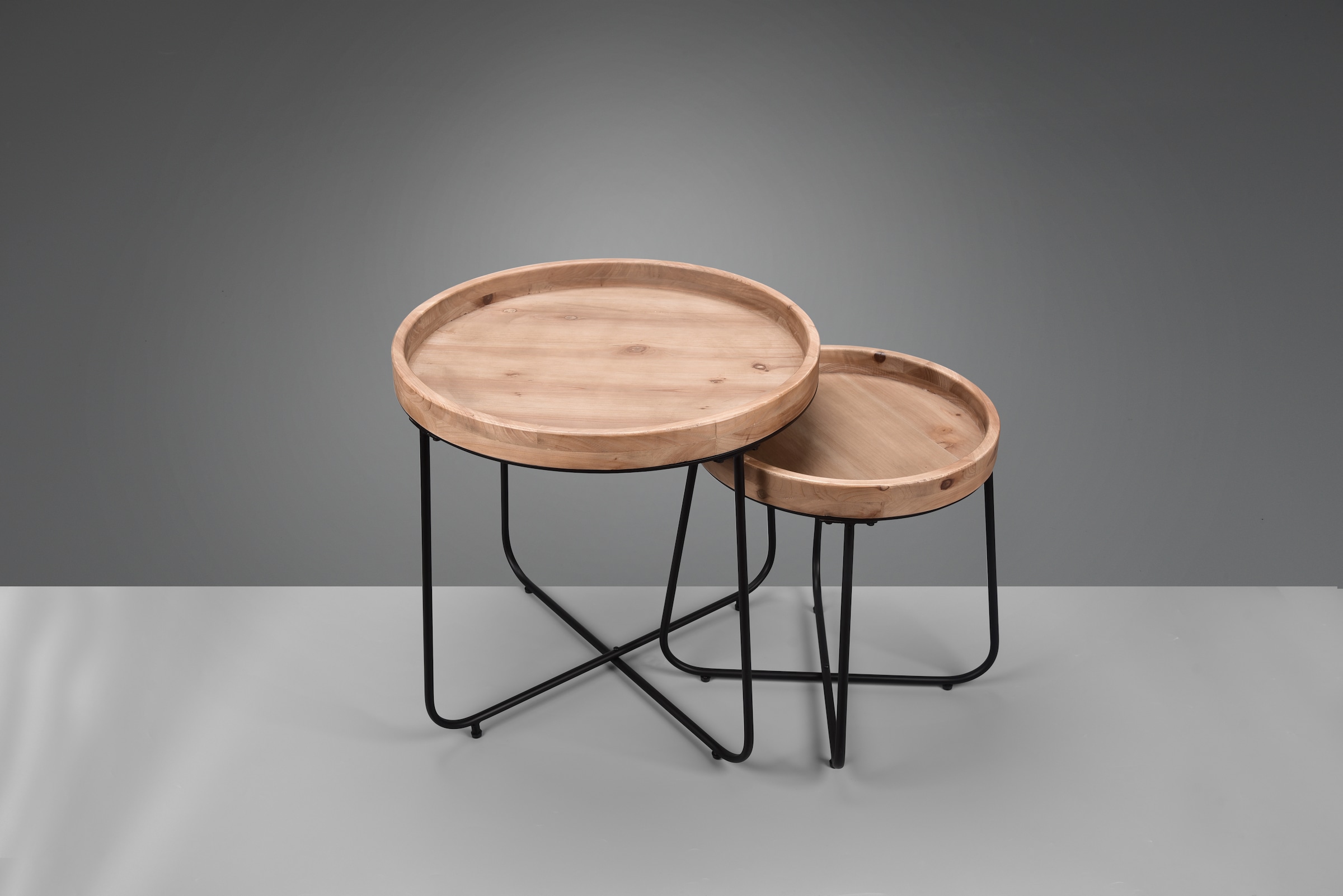 MIRRORS AND MORE Beistelltisch "Jette" 1 Stk. tlg. hochwertige Echtholzplat günstig online kaufen