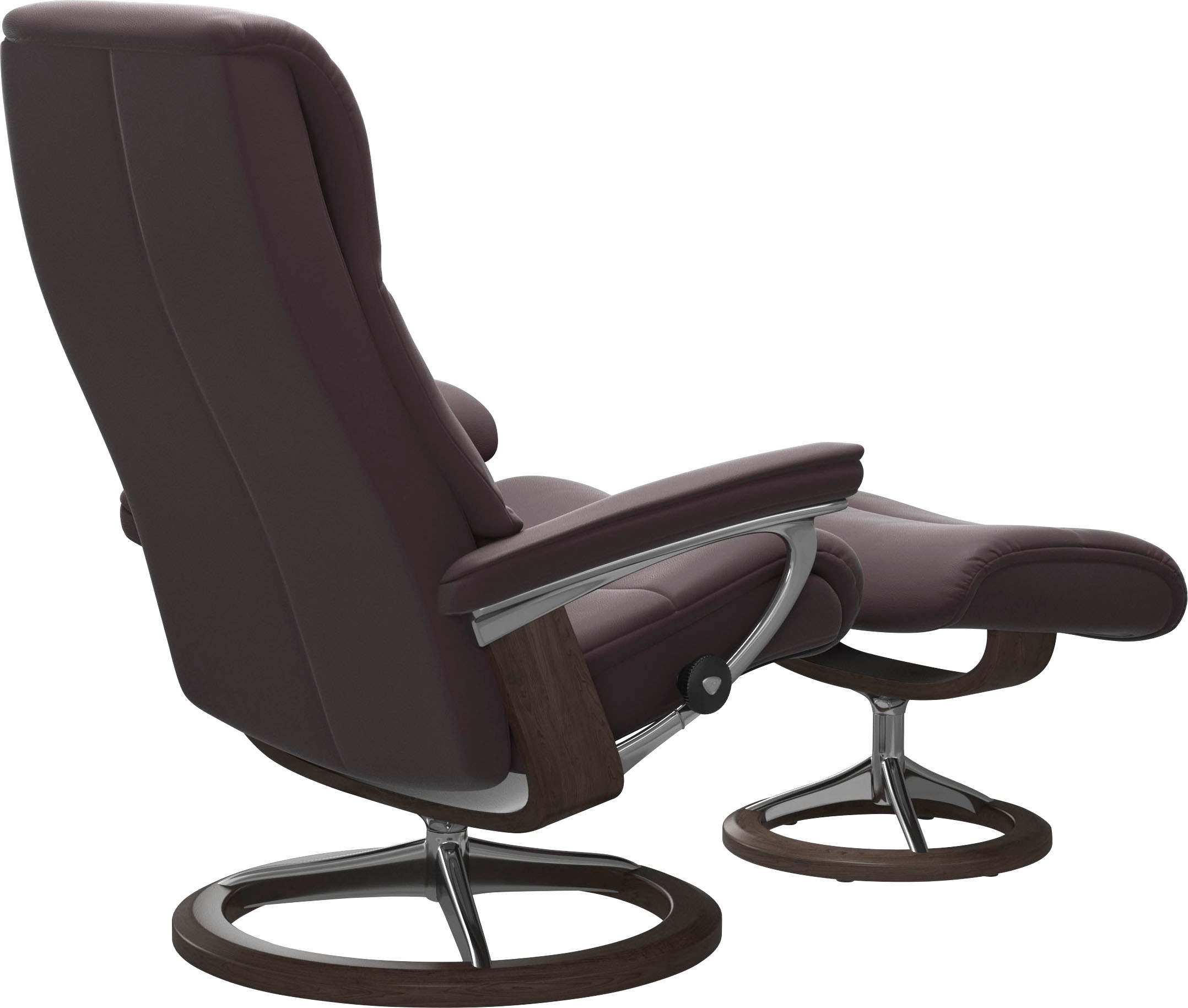 Thumbnail - Stressless Relaxsessel "View" Set, Relaxsessel mit Hocker, mit Signature Base, Größe S,Gestell Wenge