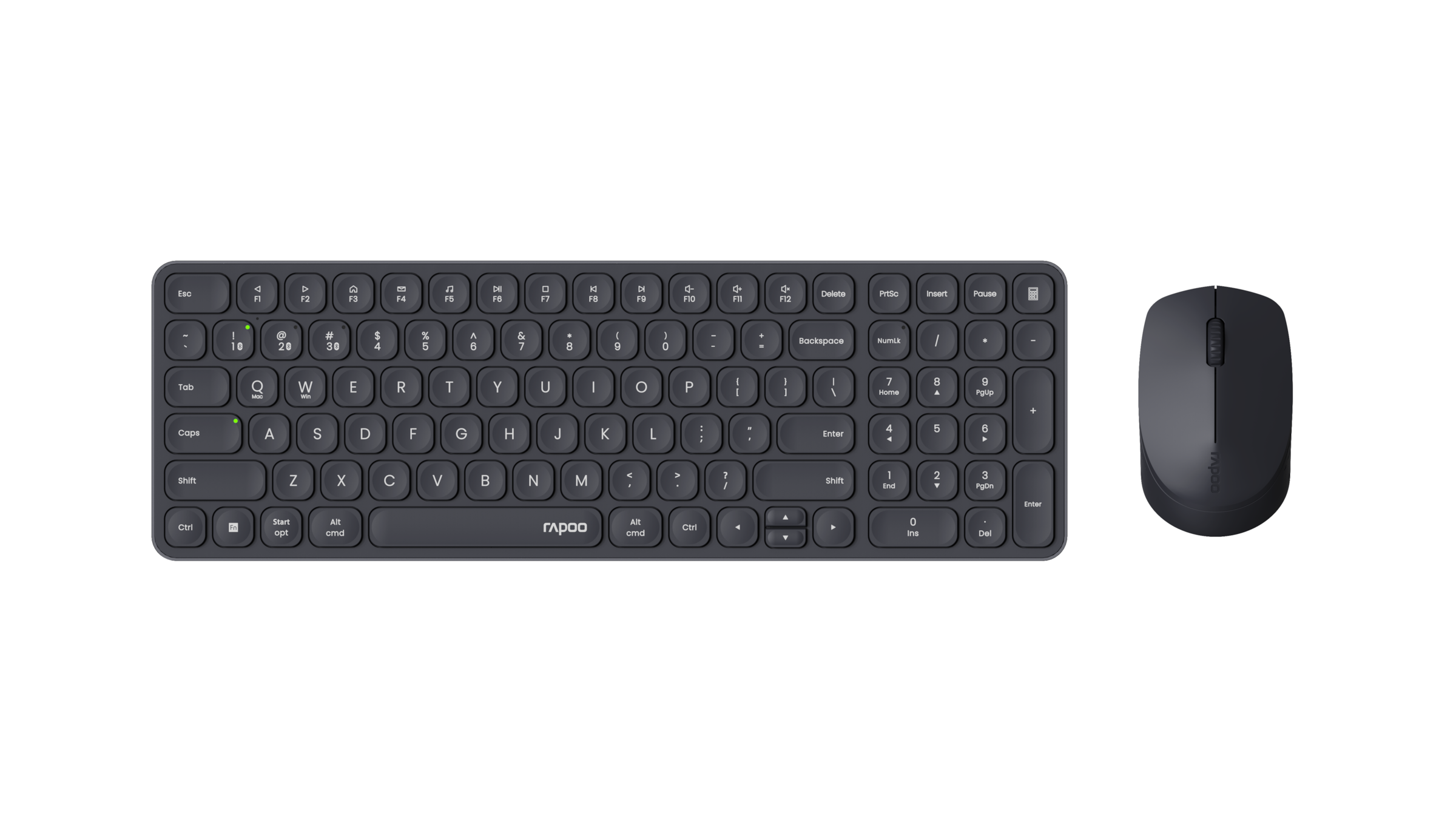Rapoo Tastatur- und Maus-Set »9310M, Kabelloses ultraflaches Multi-Mode-Deskset«