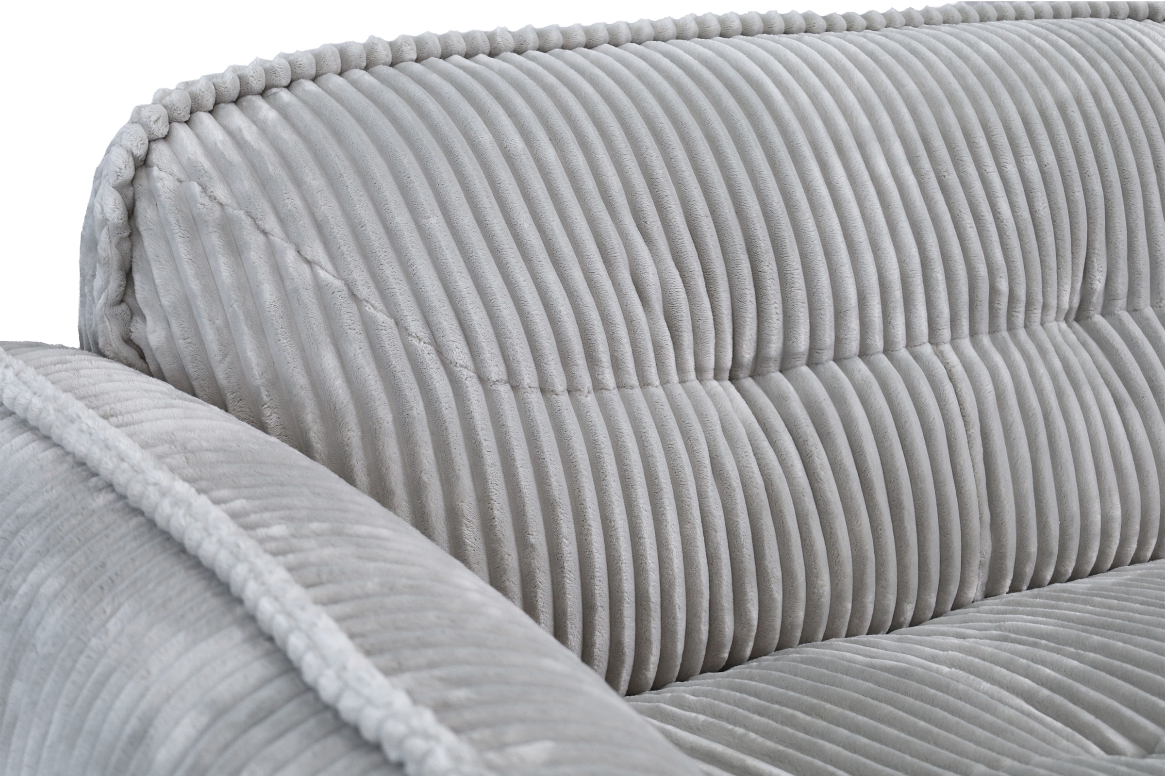 TRENDMANUFAKTUR Chaiselongue »Be Fluffy, mit Rundumbezug, Loveseat mit moderner breiter Kedernaht« mit softem Sitzkomfort, in hochwertigem Breitcord mit weicher Haptik