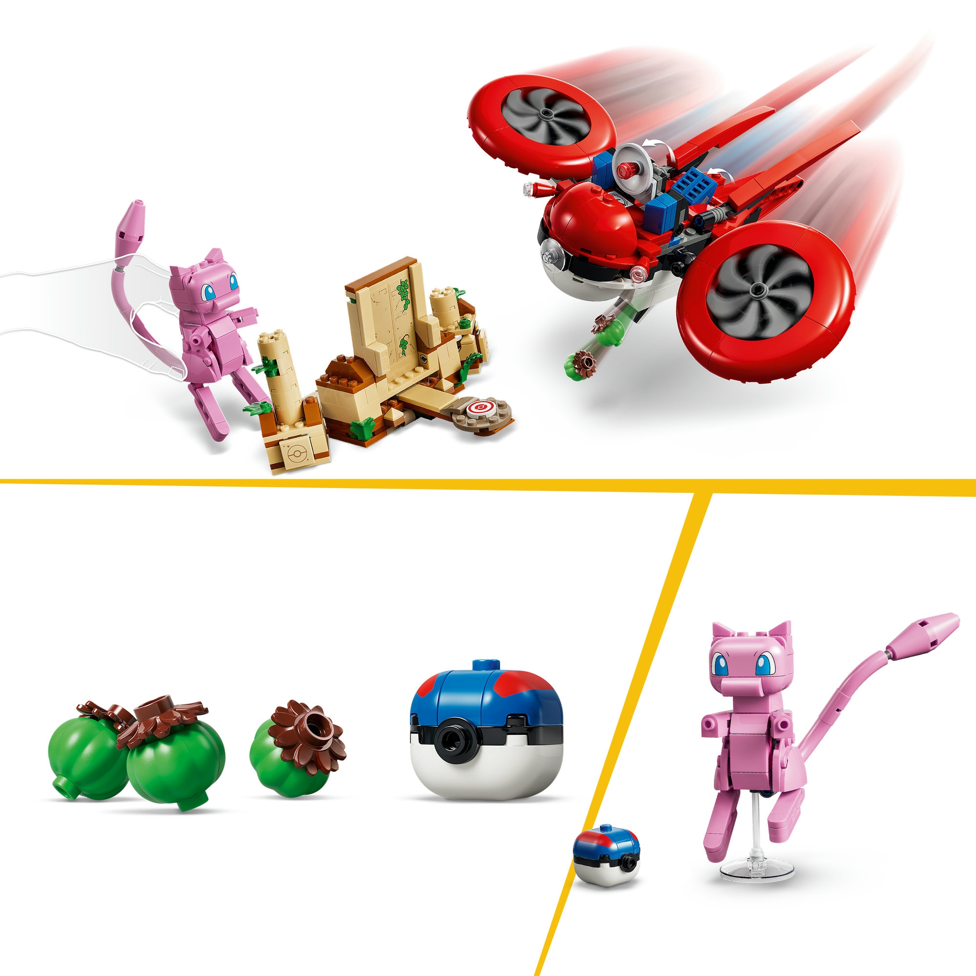 LEGO® Konstruktionsspielsteine »SMART Play™  Drohnensuche nach einem Mysteriösen Mew (72161)« LEGO Pokémon; Mit SMART Brick kompatibel (nicht enthalten)