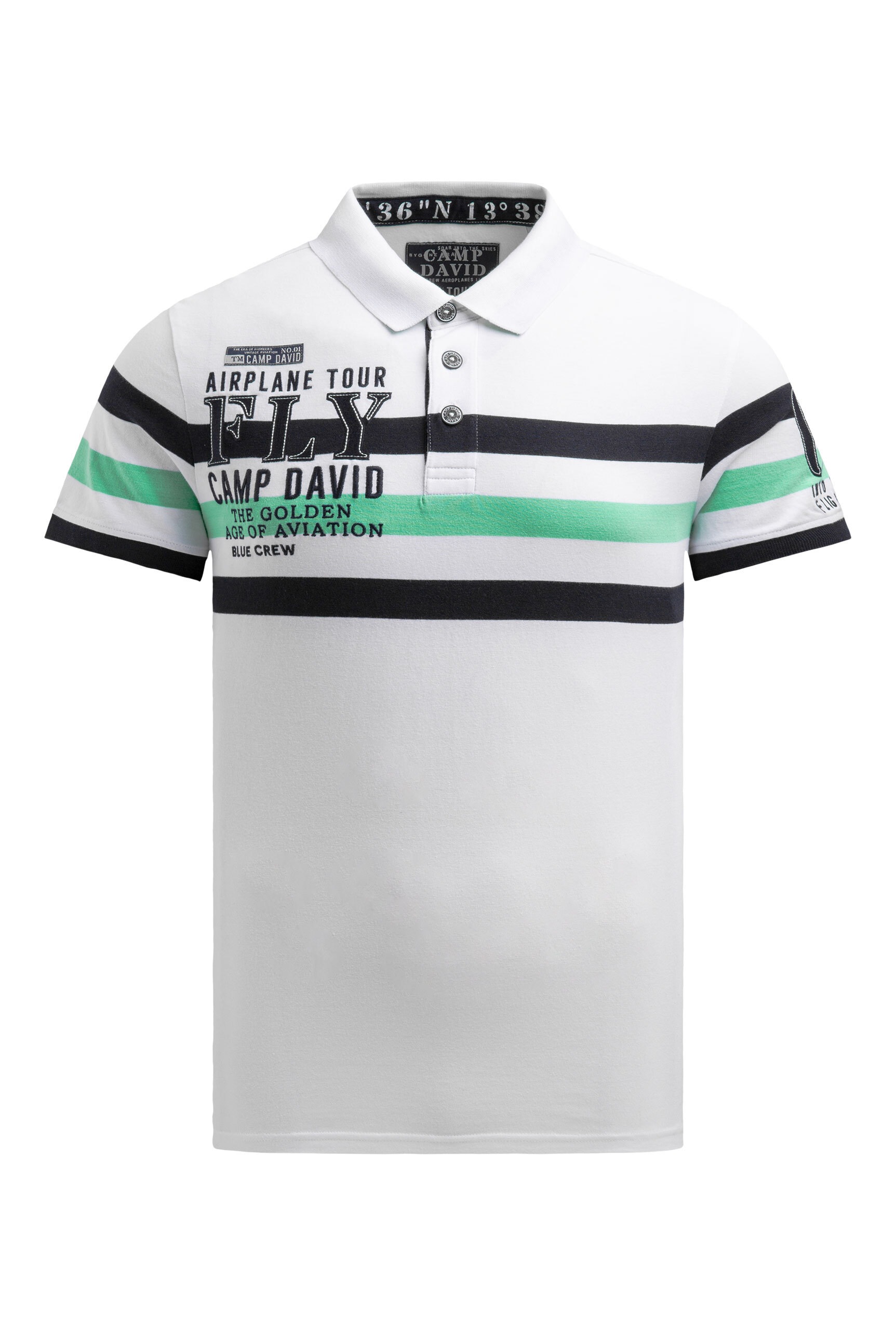 CAMP DAVID Poloshirt, mit Stickerei