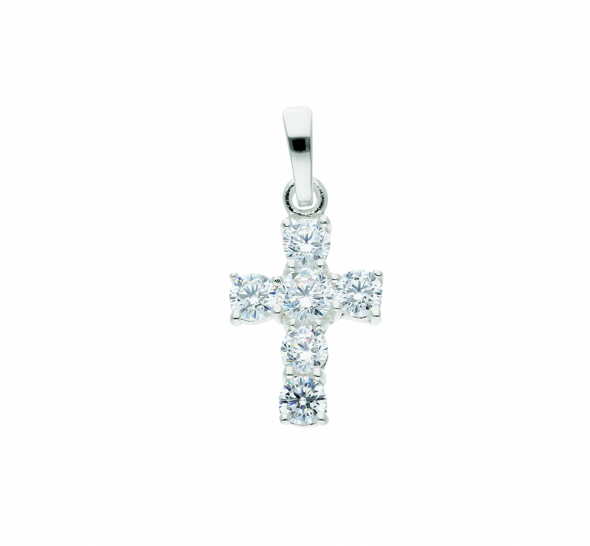 Anhänger Silberschmuck Kettenanhänger Kreuz mit Zirkonia Herren Damen Zirkonia« mit »925 für Silber Adelia´s &